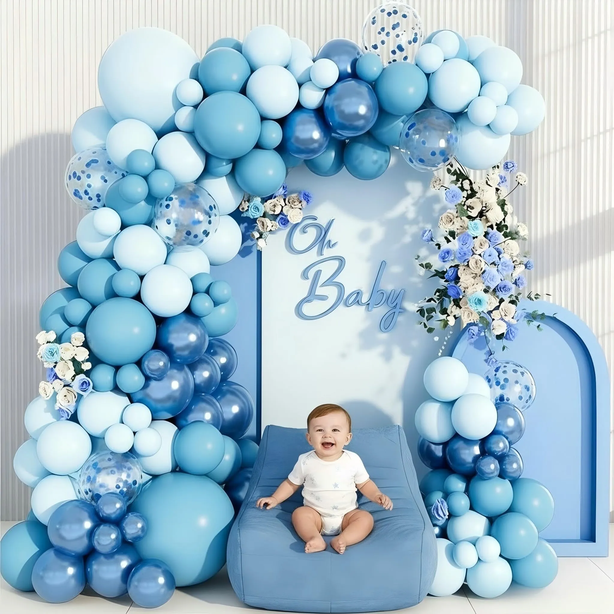 Netnology Kit Arco Palloncini Azzurri, 99 Pezzi - immagine 8