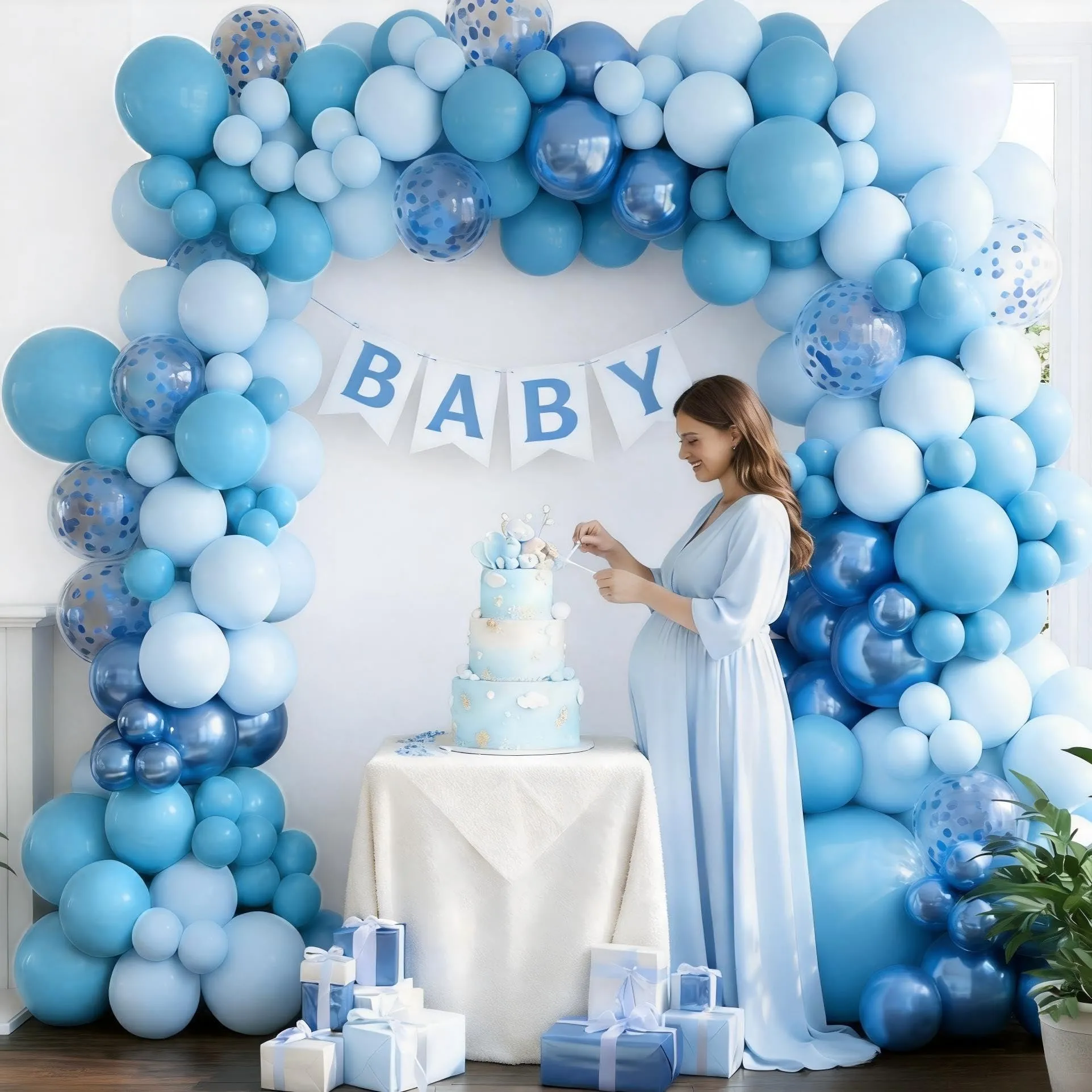 Netnology Kit Arco Palloncini Azzurri, 99 Pezzi - immagine 9