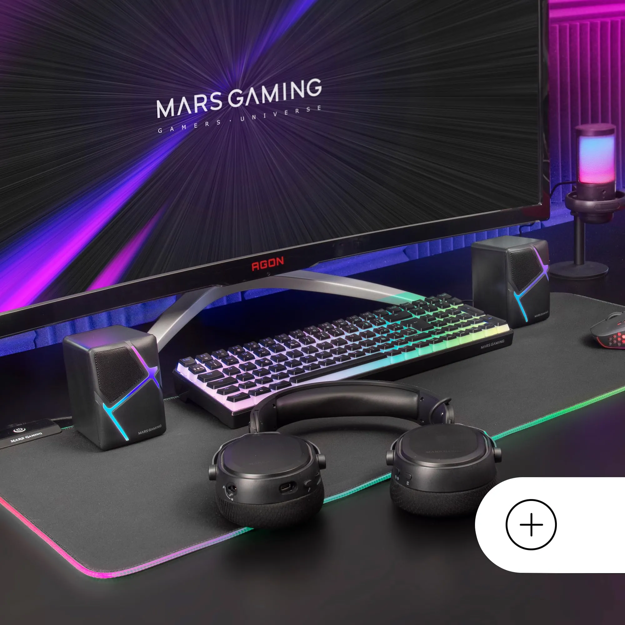 Mars Gaming MS-H Altoparlanti da Gioco RGB, 10W, 3.5mm Jack e USB - immagine 6