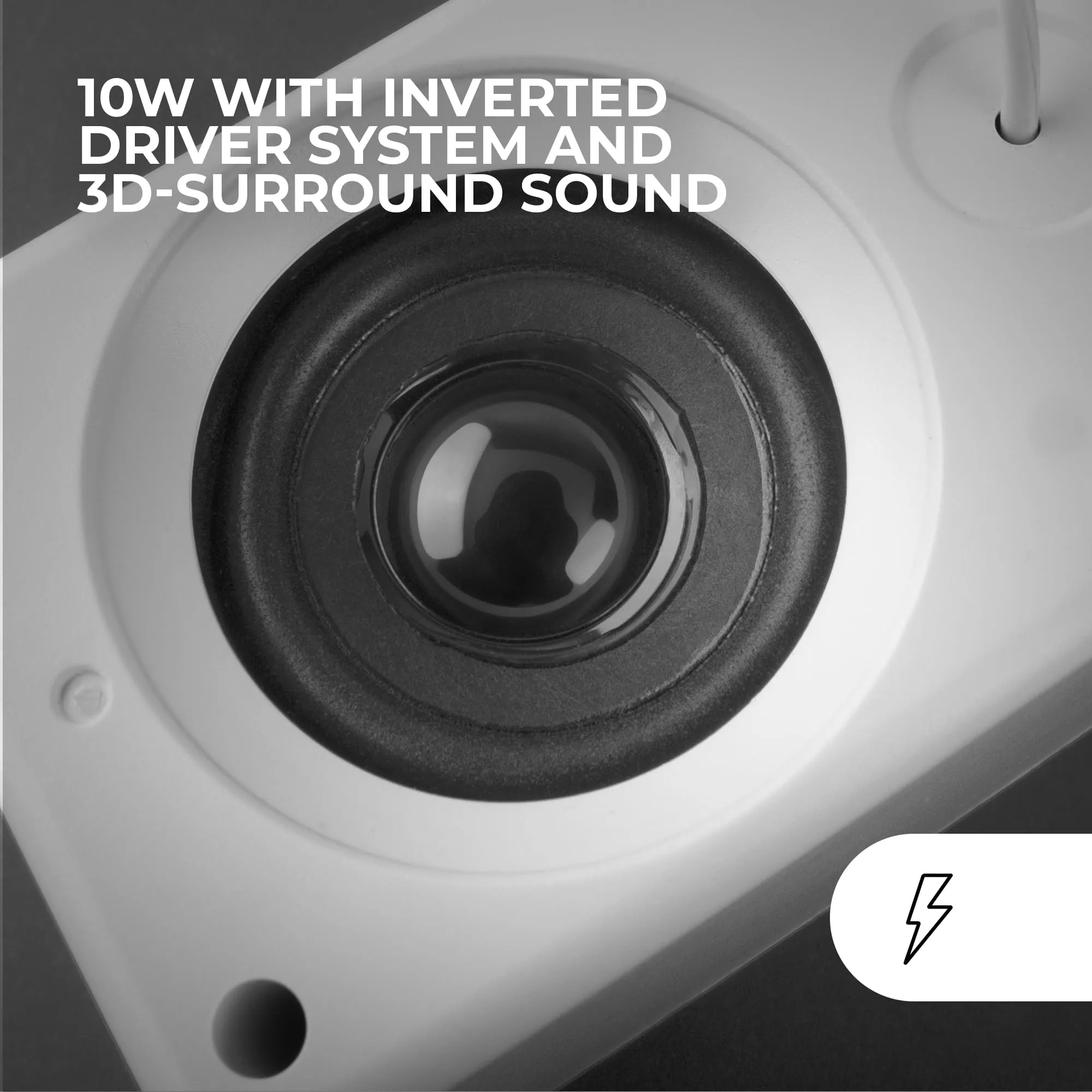 Mars Gaming MS1 Gaming Speakers 10W, White - immagine 3