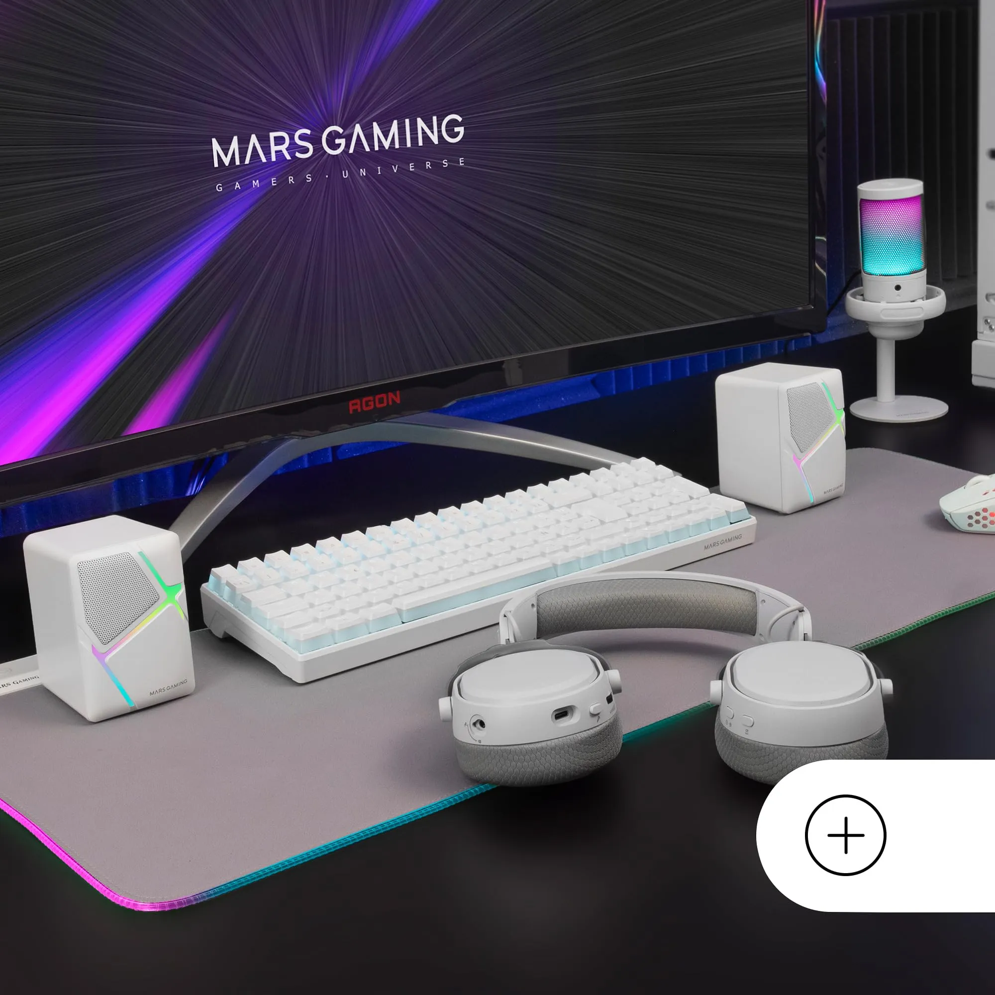 Mars Gaming MS1 Gaming Speakers 10W, White - immagine 6