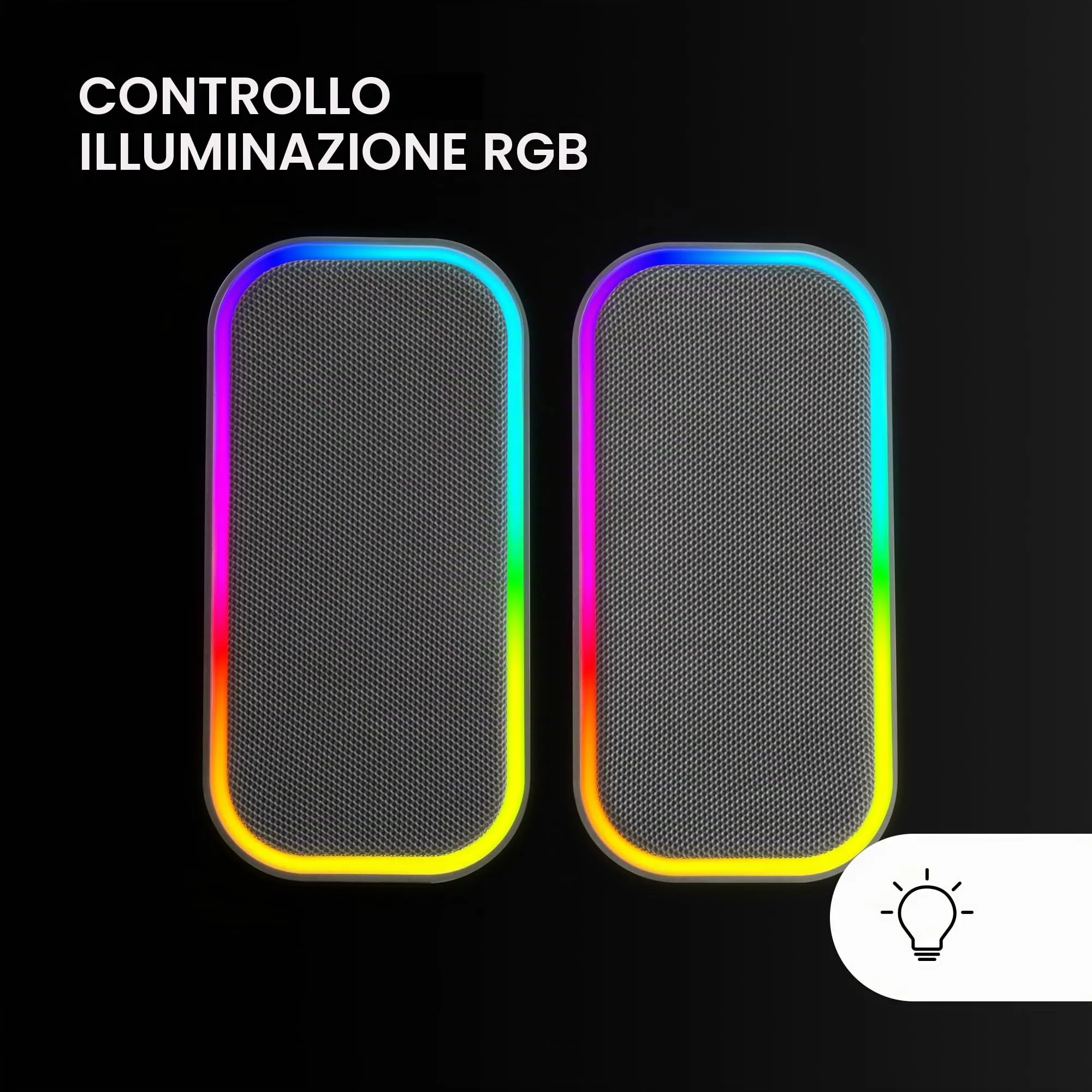 Mars Gaming MS-OM Altoparlanti da Gioco RGB 20W Bluetooth 5.3 e AUX-IN - immagine 3