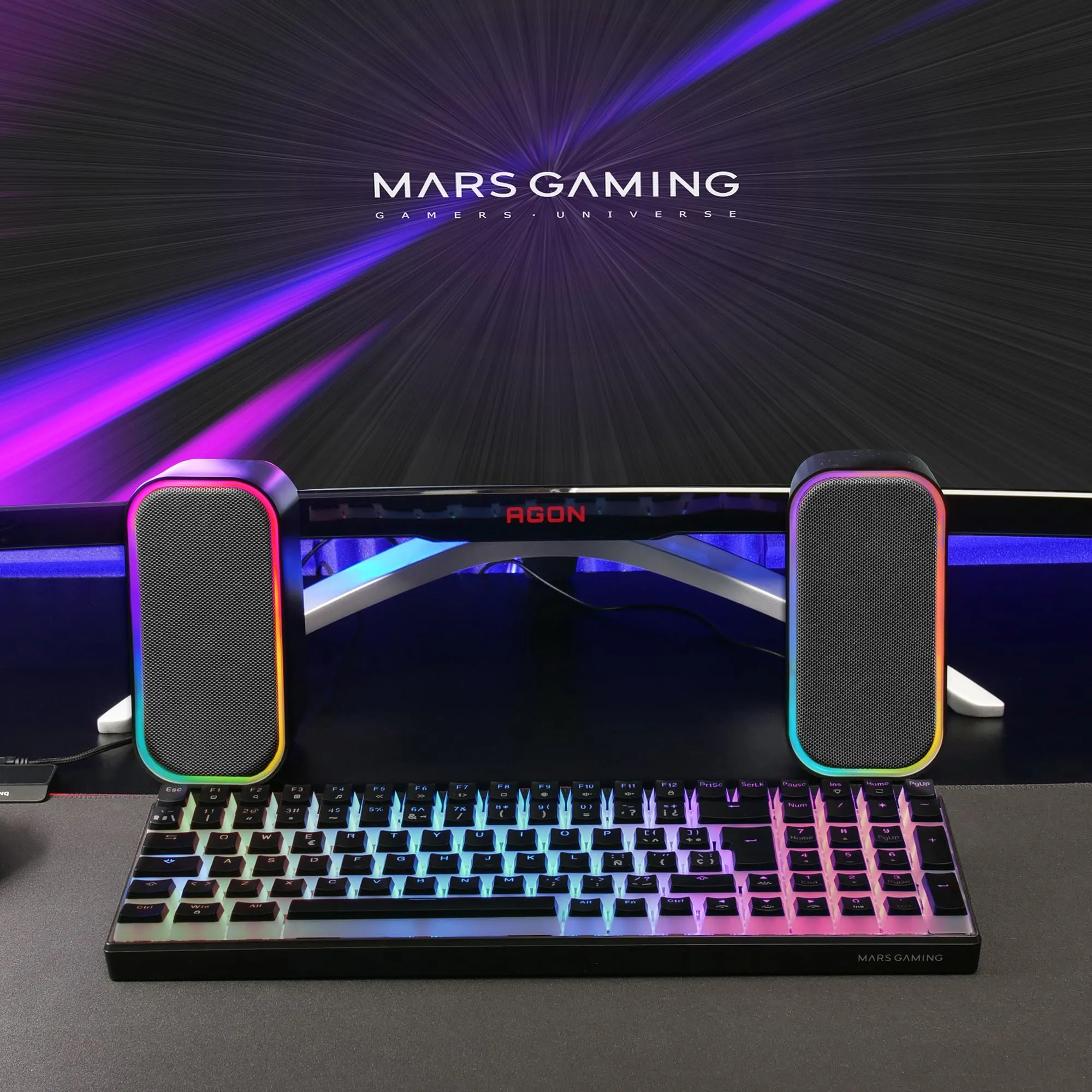 Mars Gaming MS-OM Altoparlanti da Gioco RGB 20W Bluetooth 5.3 e AUX-IN - immagine 6