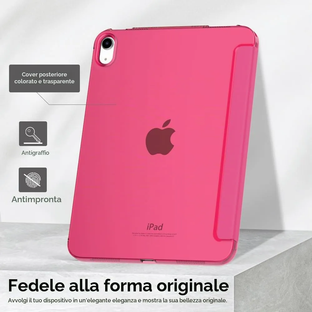 MoKo Custodia per iPad 11a Gen 2025 (A16) e iPad 10a Gen 2022, Rosa Persa - immagine 6