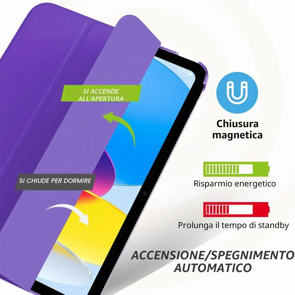 MoKo Custodia per iPad 11a Gen 2025 / iPad 10a Gen 2022, Viola Scuro - immagine 4