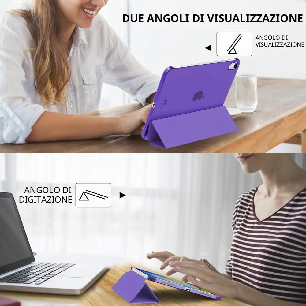 MoKo Custodia per iPad 11a Gen 2025 / iPad 10a Gen 2022, Viola Scuro - immagine 5