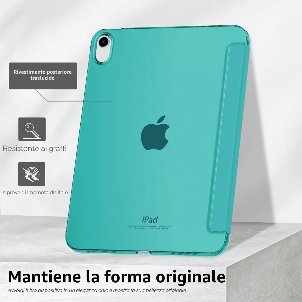 MoKo Custodia per iPad 11a Gen 2025 / iPad 10a Gen 2022, Pagoda Blu - immagine 6