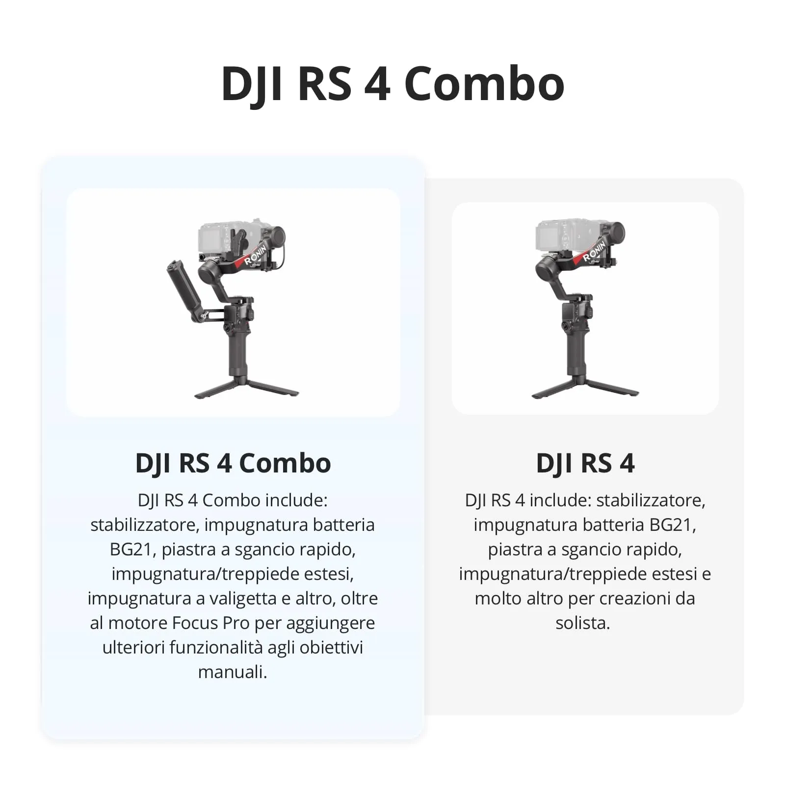 DJI RS 4 Combo Stabilizzatore per Fotocamera - immagine 2