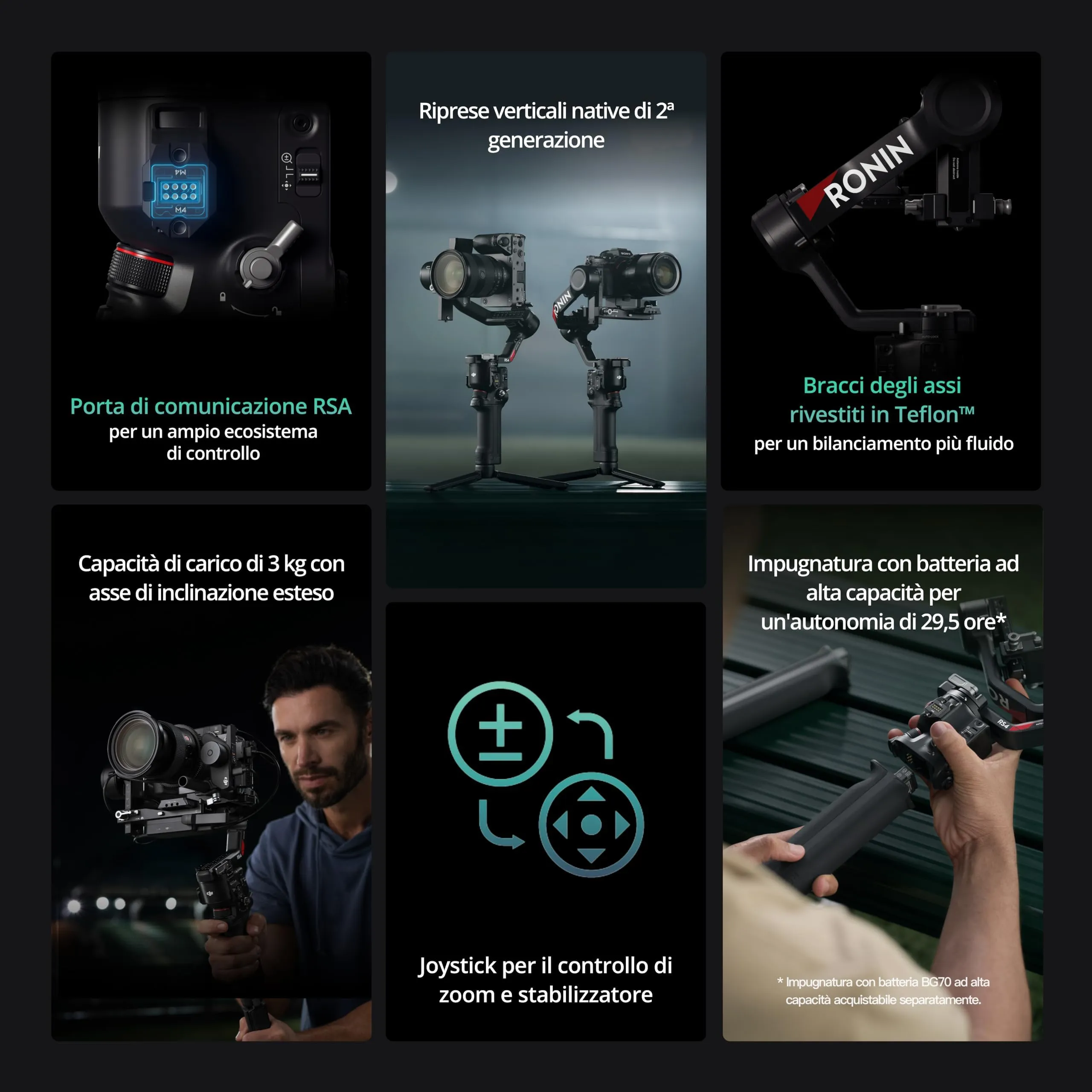 DJI RS 4 Combo Stabilizzatore per Fotocamera - immagine 3