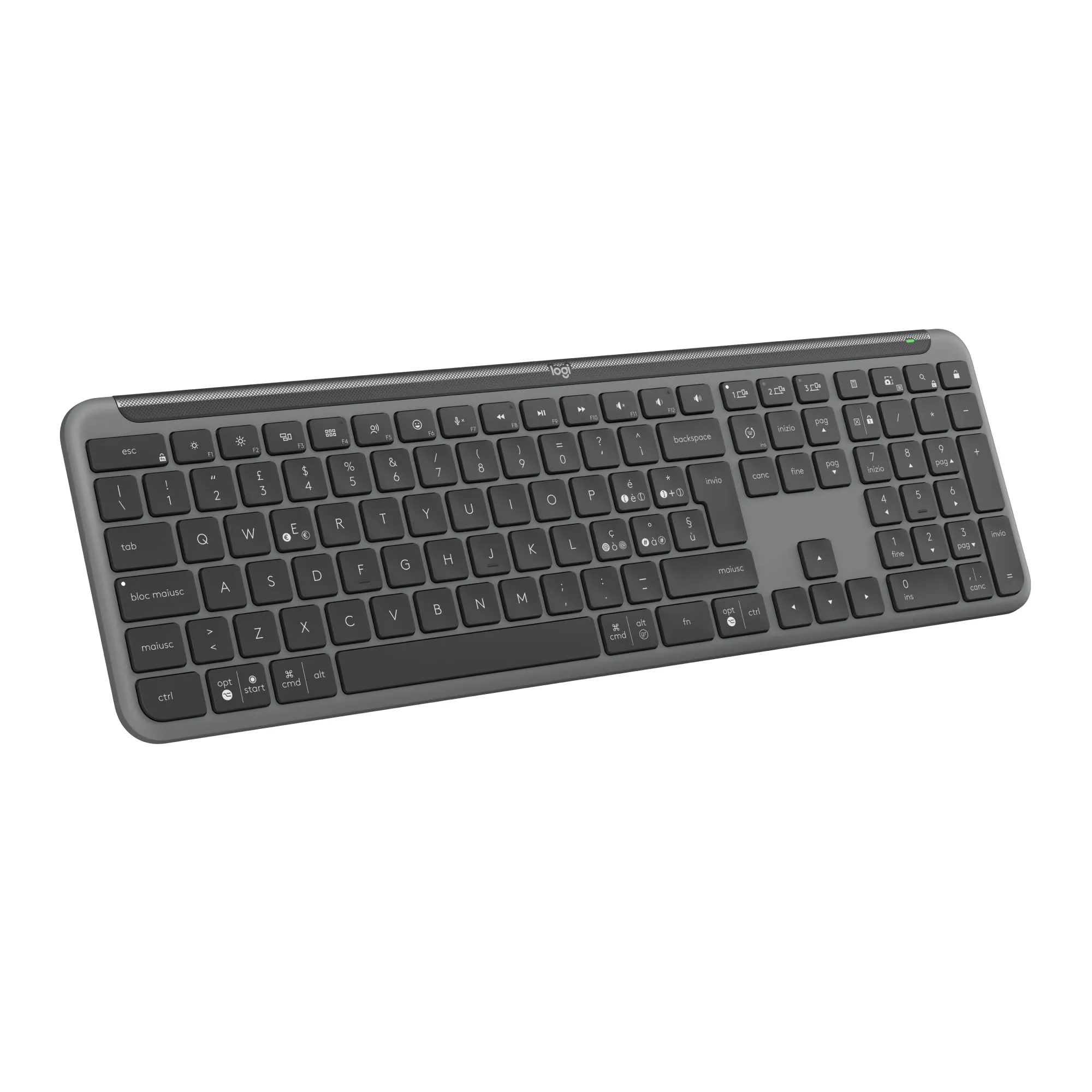 Logitech Signature Slim K950 Wireless Keyboard, Graphite, ITA QWERTY - immagine 1