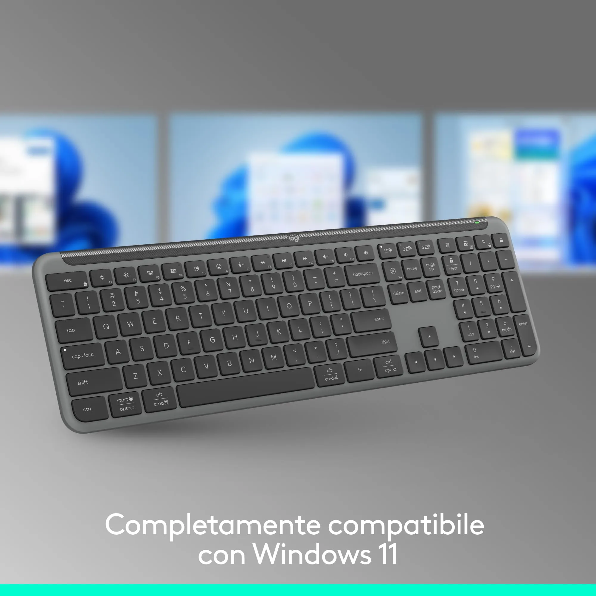 Logitech Signature Slim K950 Wireless Keyboard, Graphite, ITA QWERTY - immagine 4