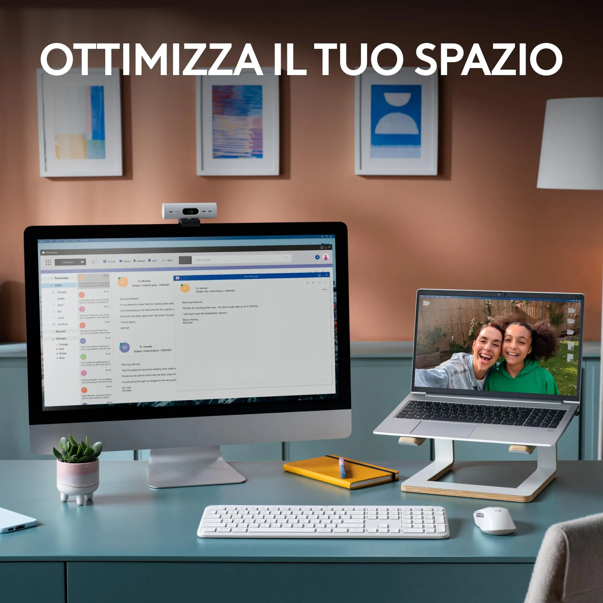Logitech MK950 Signature Slim Wireless Keyboard and Mouse Kit - ITA QWERTY - immagine 6