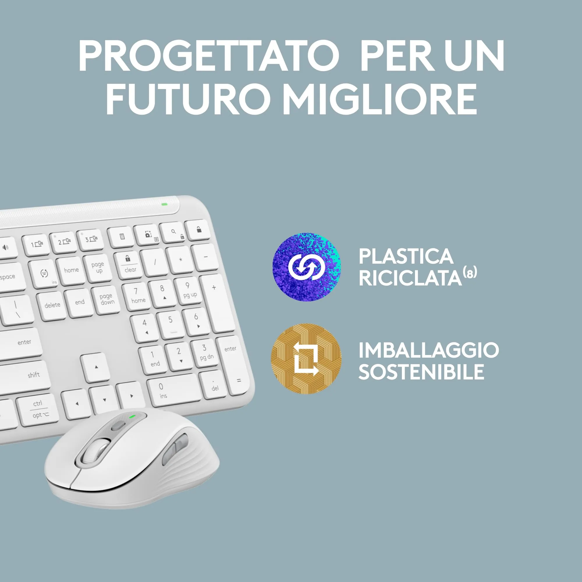 Logitech MK950 Signature Slim Wireless Keyboard and Mouse Kit - ITA QWERTY - immagine 12