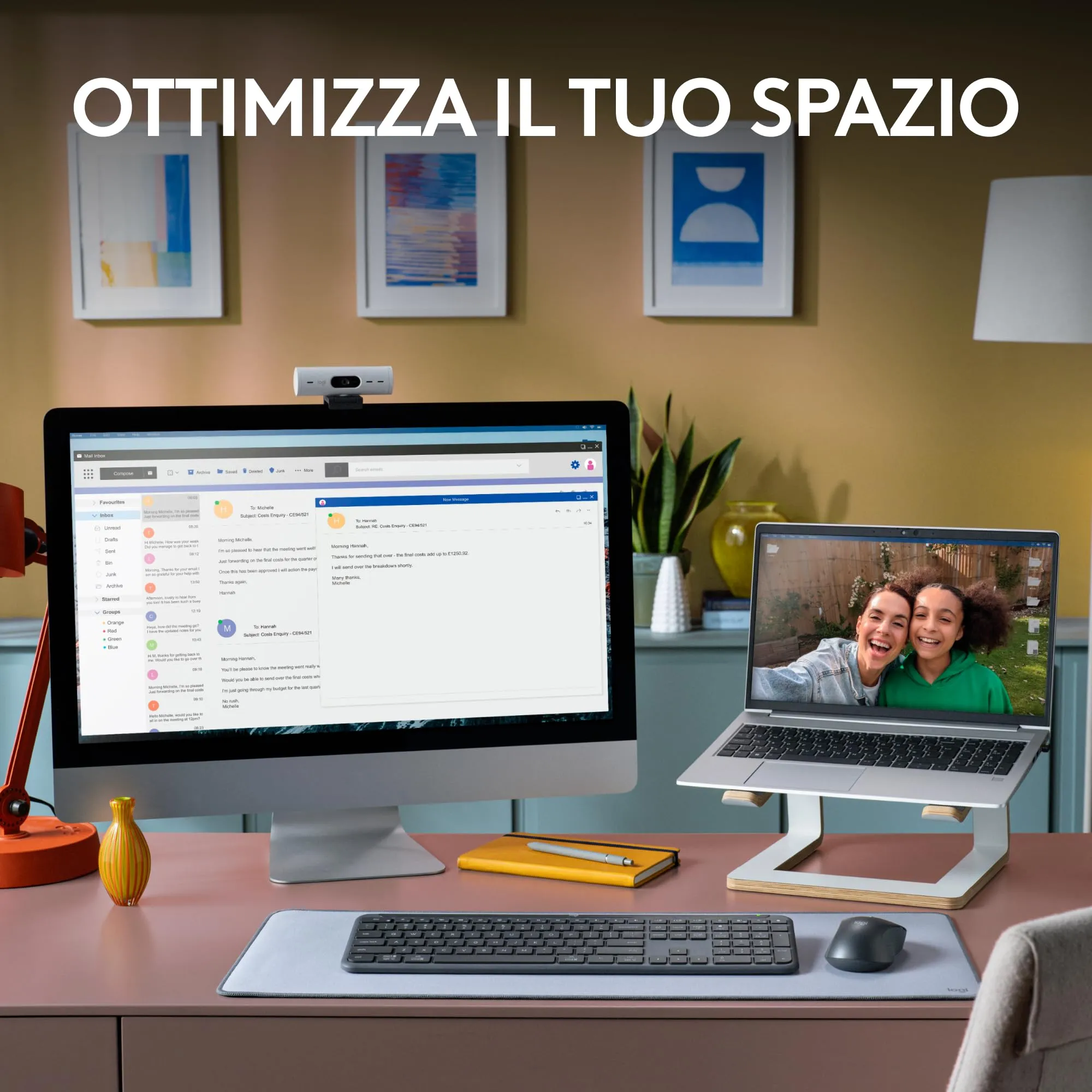 Logitech MK950 Signature Slim Wireless Keyboard and Mouse Kit - ITA QWERTY - immagine 6