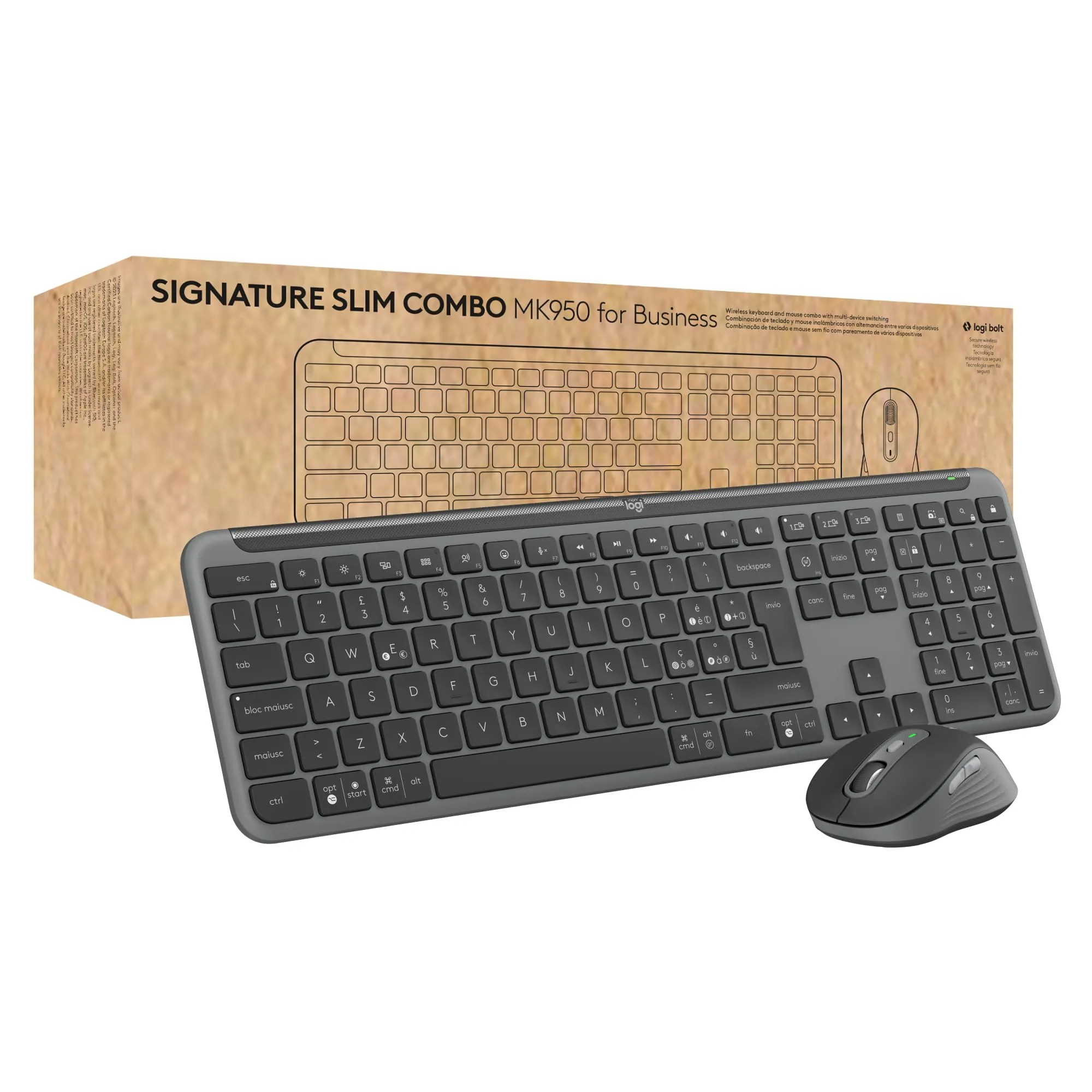 Logitech Signature Slim MK950 for Business - ITA QWERTY - immagine 1