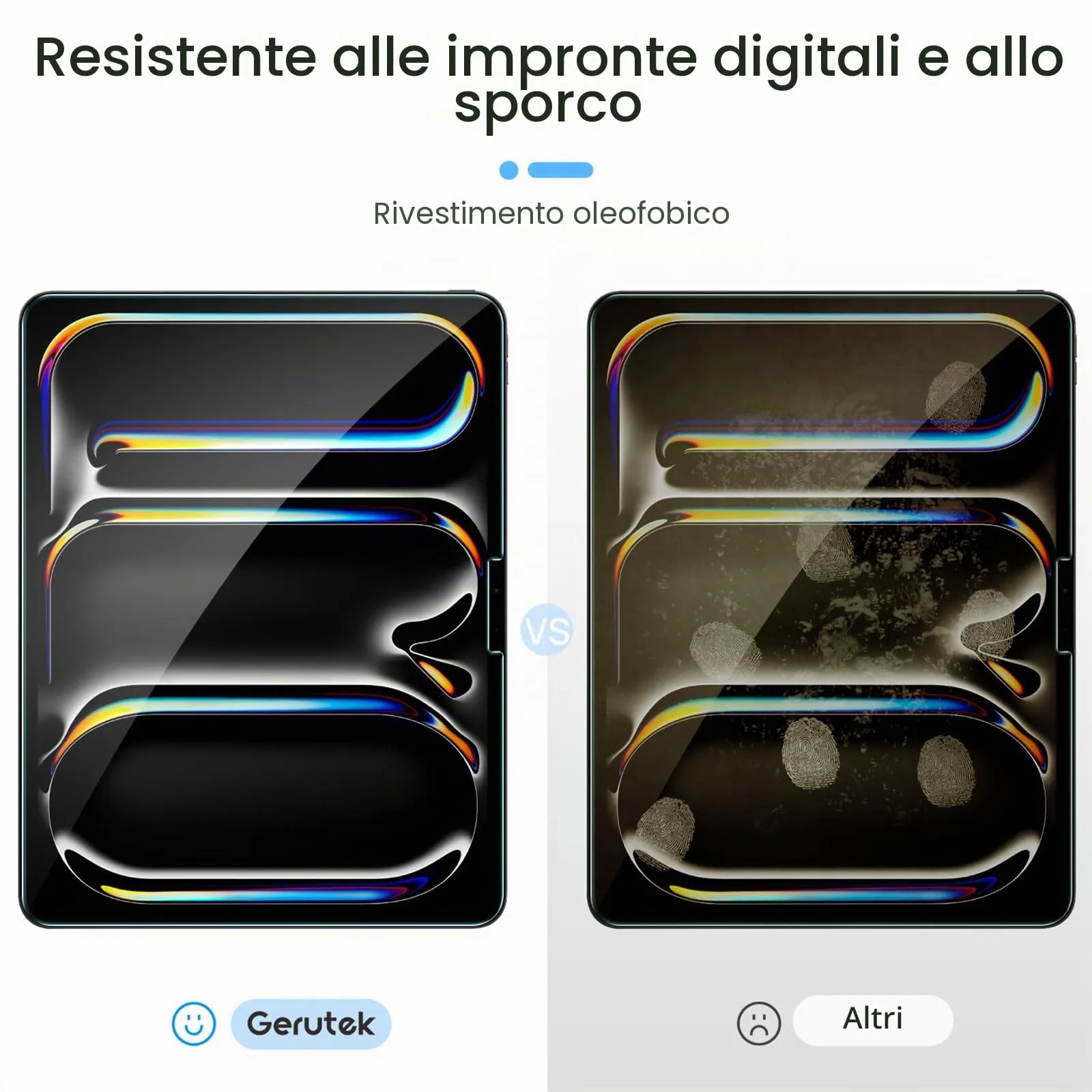 Gerutek Pellicola Protettiva in Vetro Temperato per iPad Pro 11'' M5/M4 (2025/2024), 2 Pezzi - immagine 6