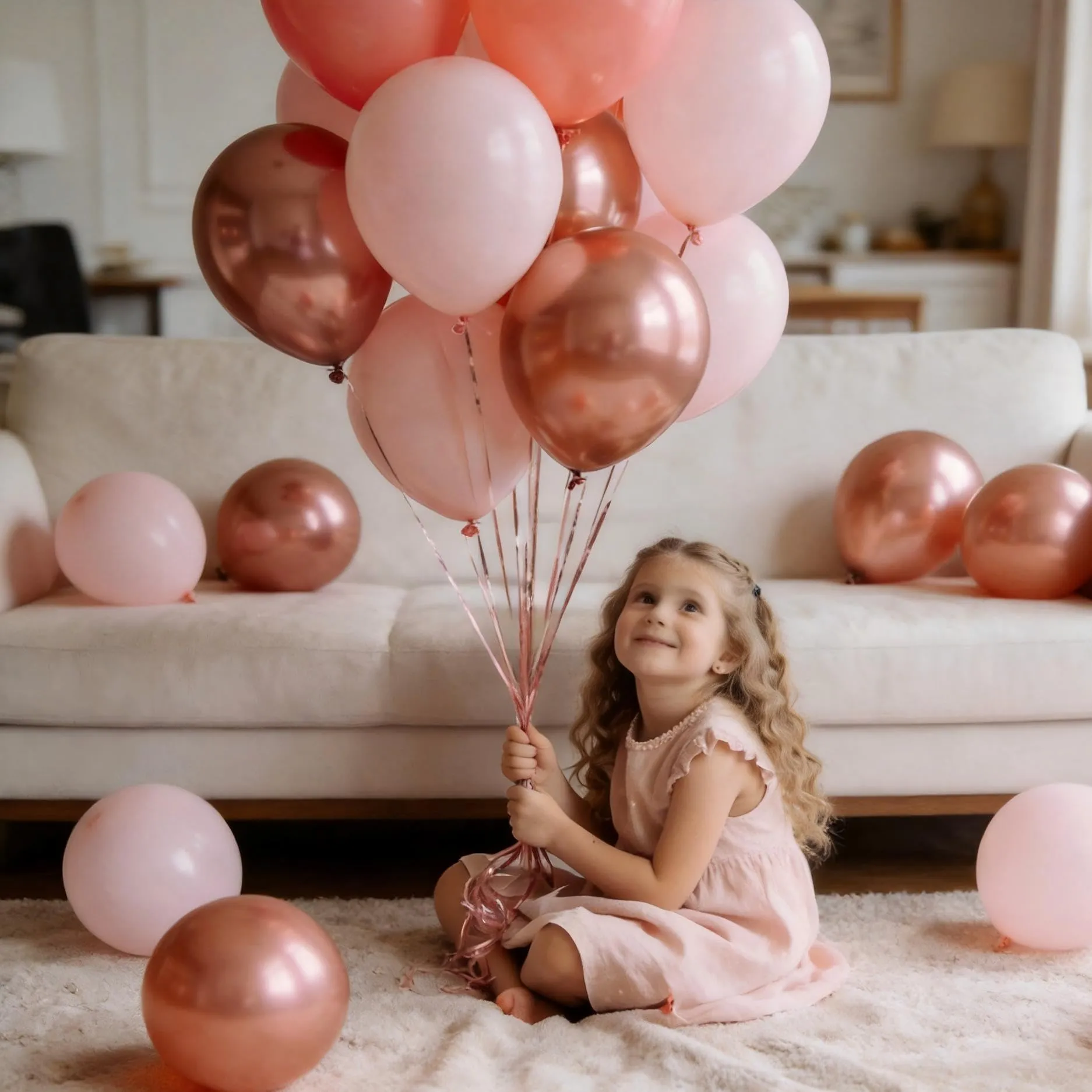 Netnology Kit Arco Palloncini Rosa Farfalla, 101 Pezzi Ghirlanda Oro Rosa con Adesivi a Farfalla e Accessori per Montaggio - immagine 4