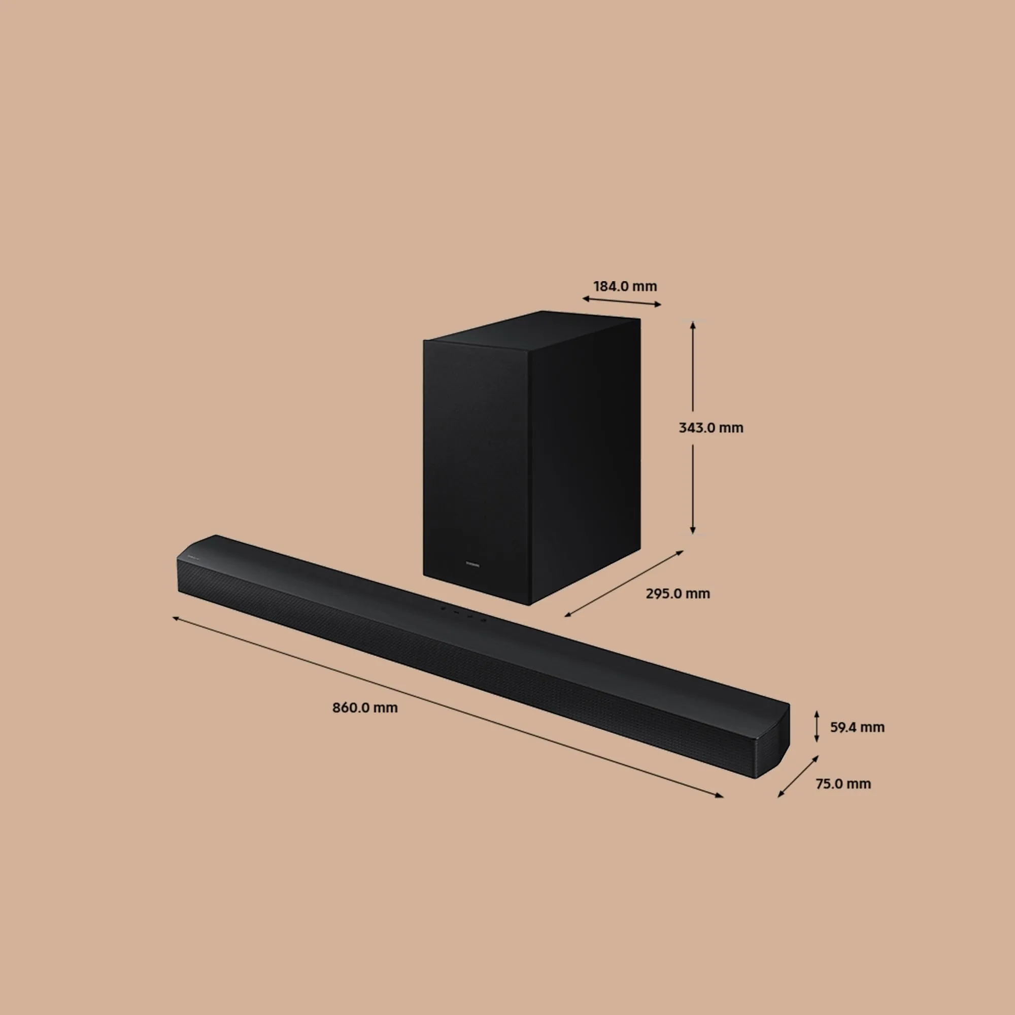 Samsung HW-B650D/ZF Serie B Soundbar, 3.1 Channel, Dolby Digital 5.1, Black (2024) - immagine 6