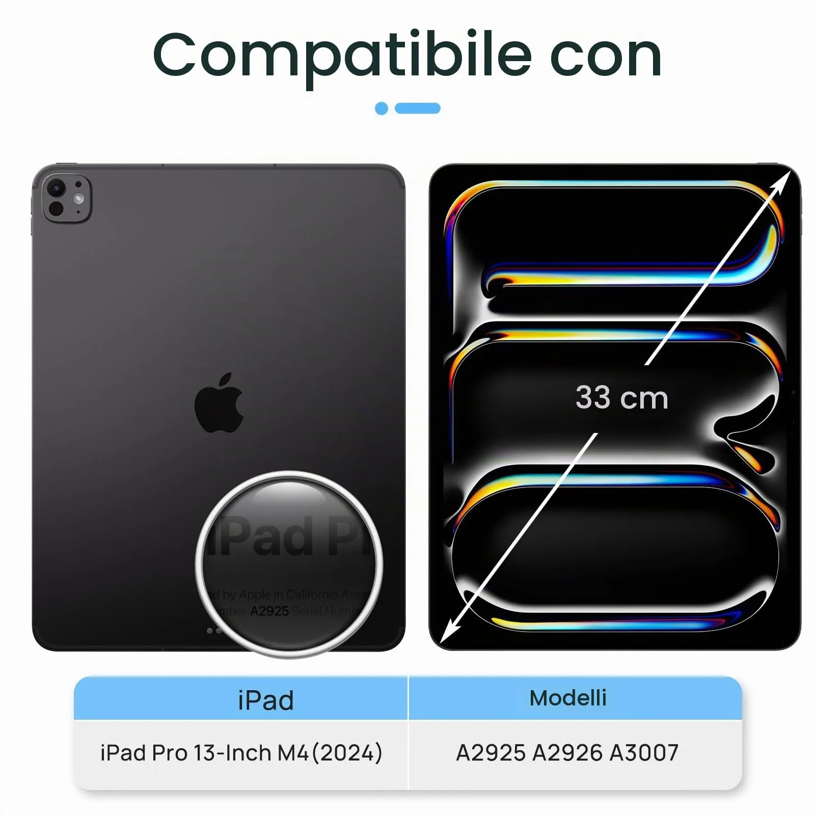 Gerutek Pellicola Protettiva in Vetro Temperato per iPad Pro 13'' M5/M4 (2025/2024), 2 Pezzi - immagine 2