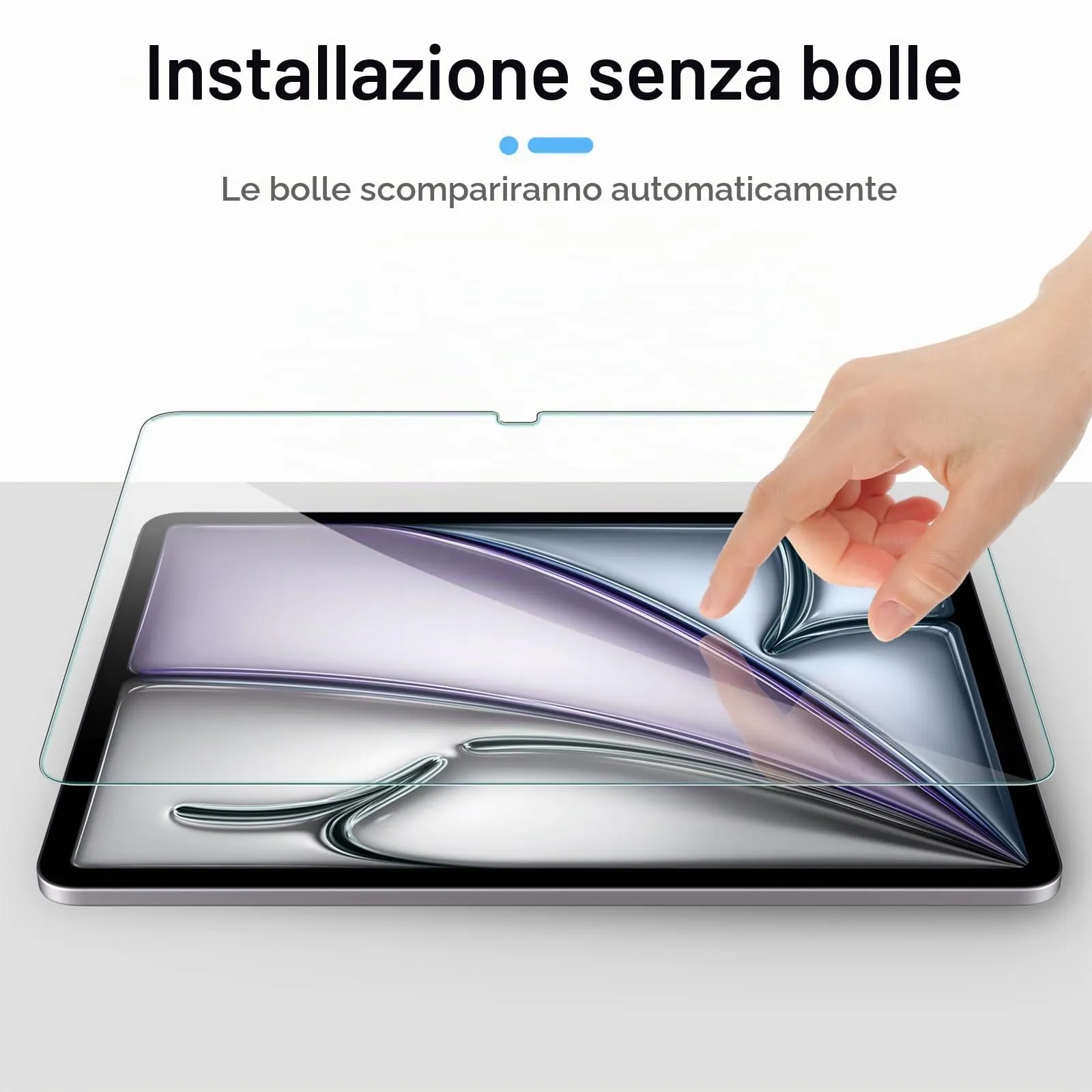 Gerutek Pellicola Protettiva in Vetro Temperato per iPad Air 13'' M4/M3/M2 e iPad Pro 13'' M4, 2 Pezzi - immagine 5