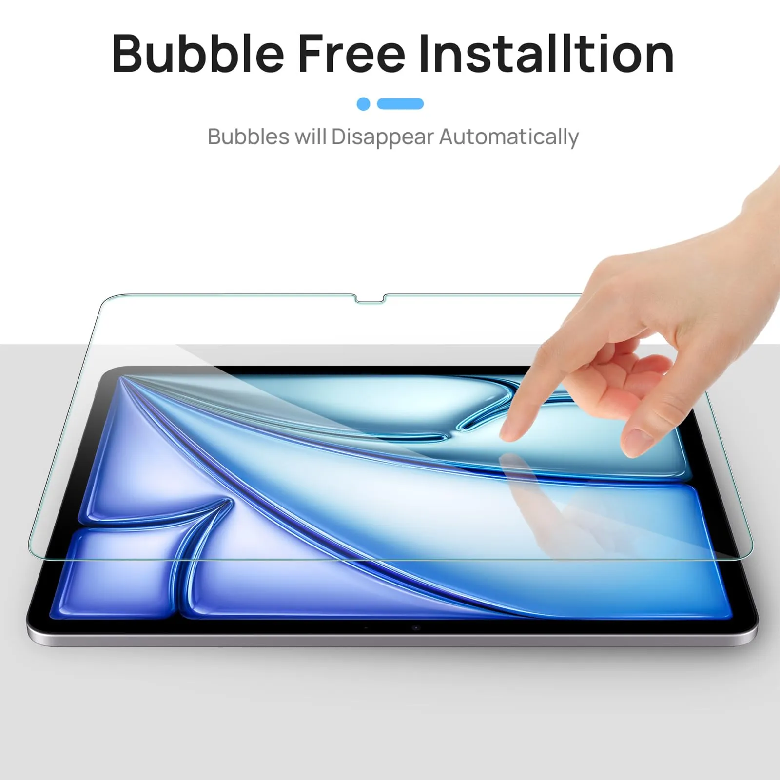 Gerutek Pellicola Protettiva in Vetro Temperato per iPad Air 11'' (M4/M3/M2), 2 Pezzi - immagine 5