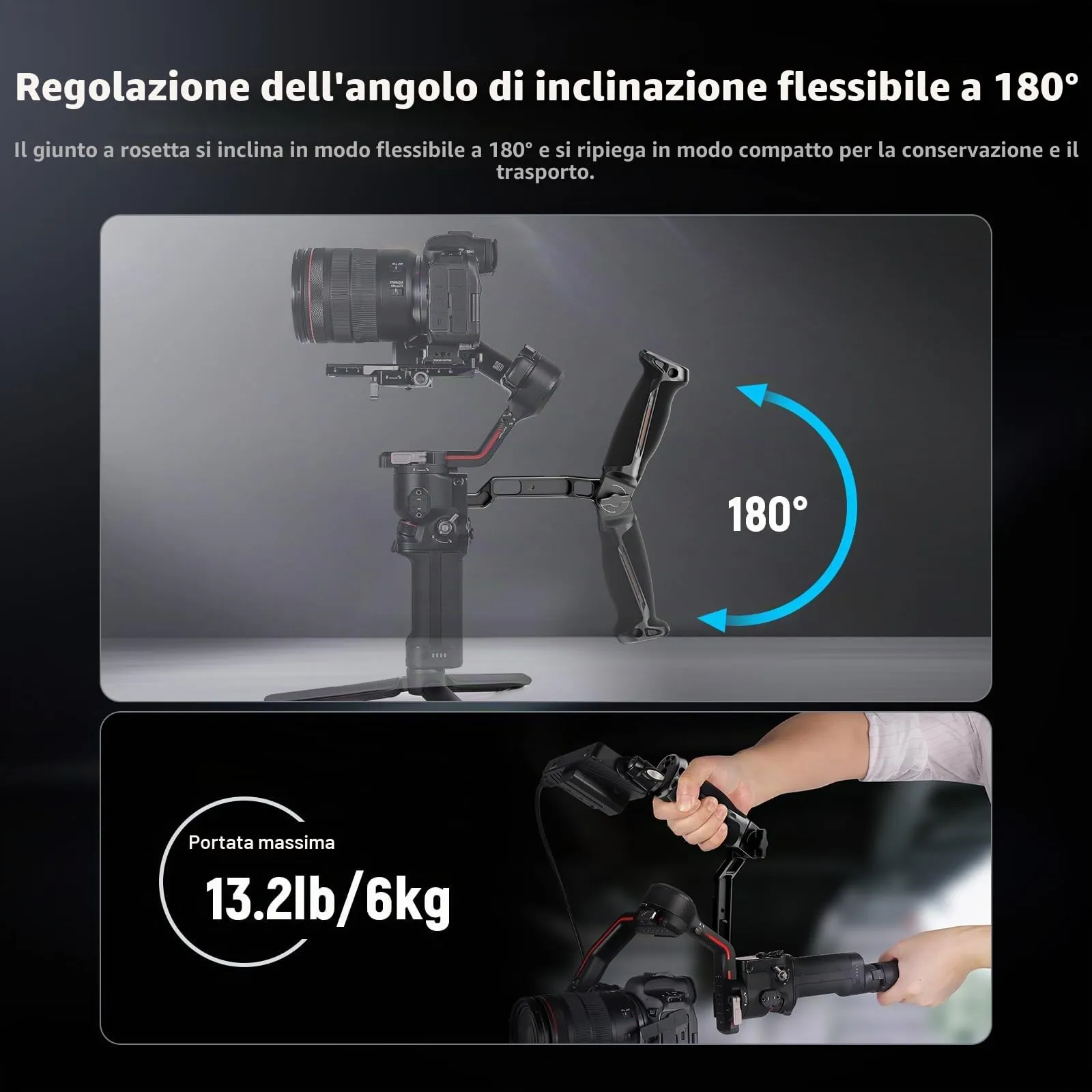 NEEWER Sling Handle Grip with NATO Clamp and QD Sockets for DJI RS4 RS4 Pro RS3 RS3 Pro RS2, GA020 - immagine 5