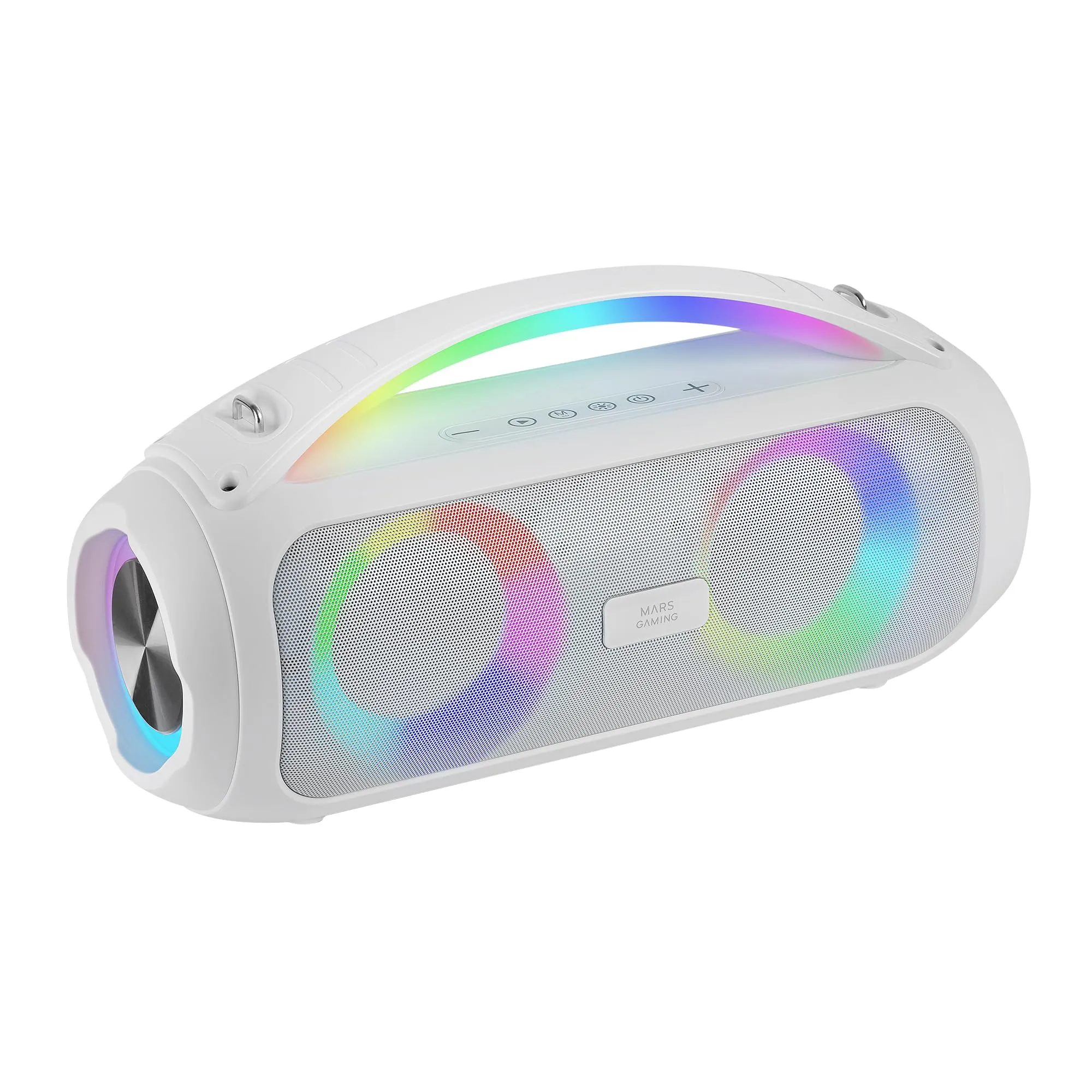Mars Gaming MS-Pulse Altoparlante Bluetooth Portatile 50W RMS, RGB, Bianco - immagine 1