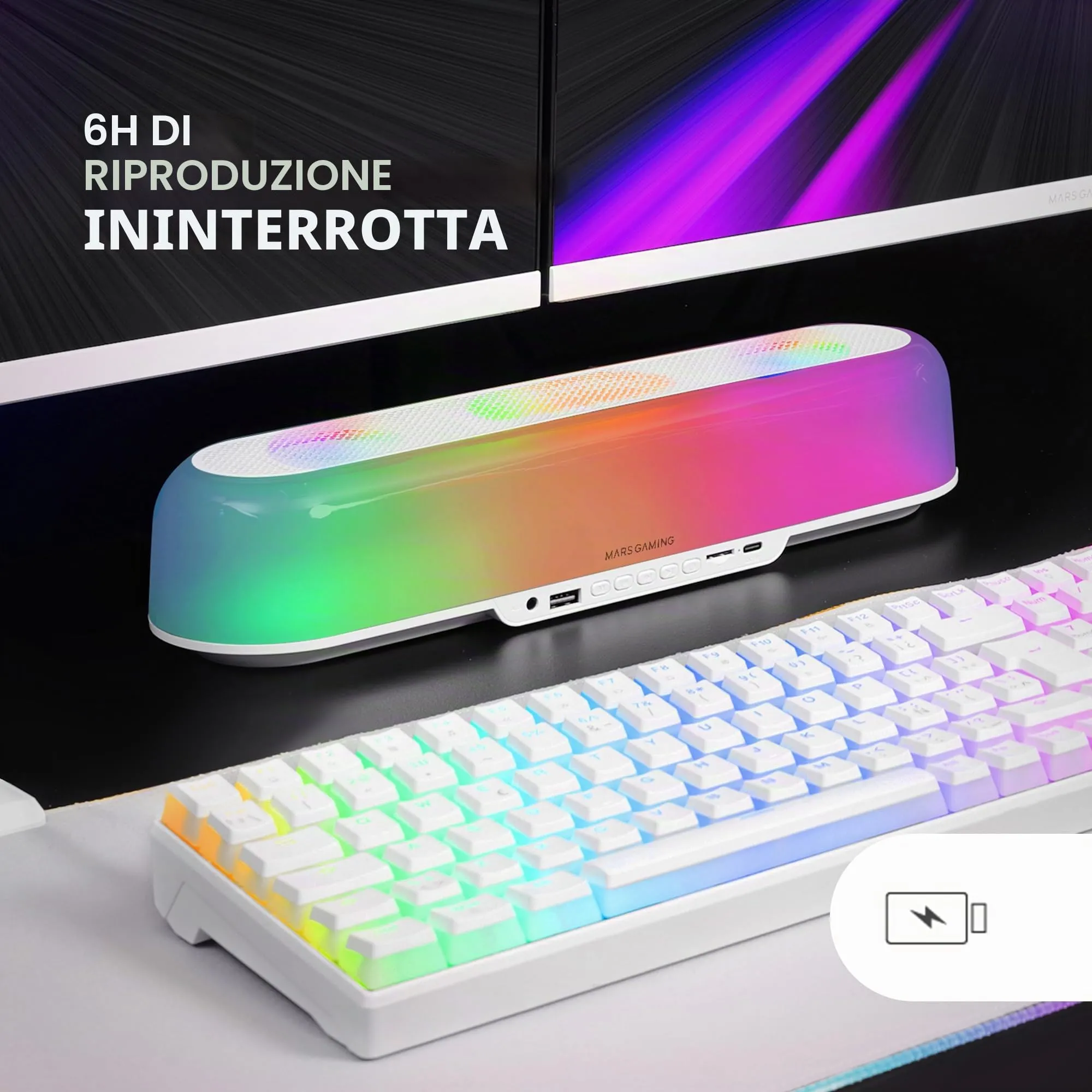 Mars Gaming MSB-ORB Soundbar - White - immagine 5