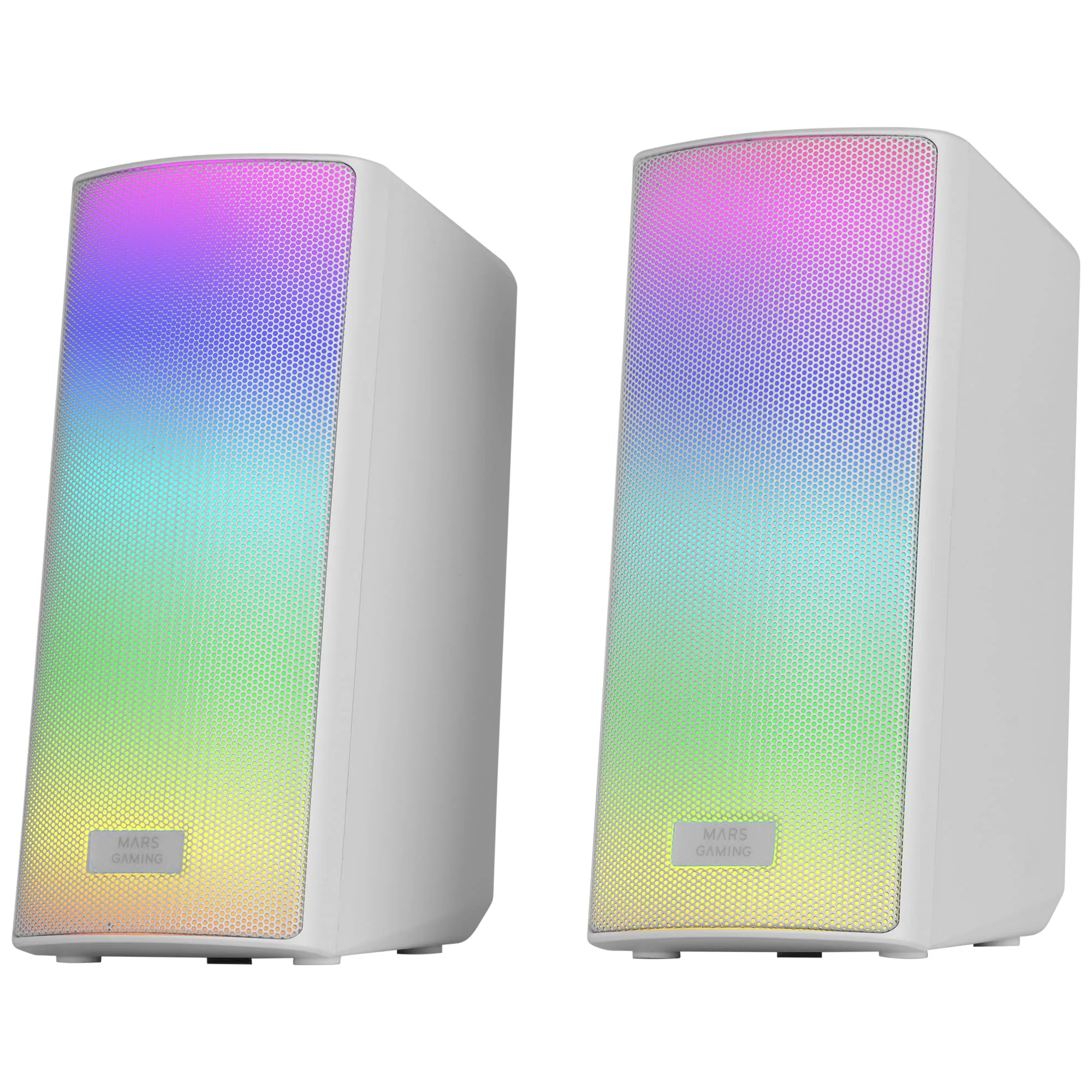 Mars Gaming MSRGB2 Altoparlanti Bluetooth 5.3 15W con DSP e Illuminazione RGB, Bianco - immagine 6