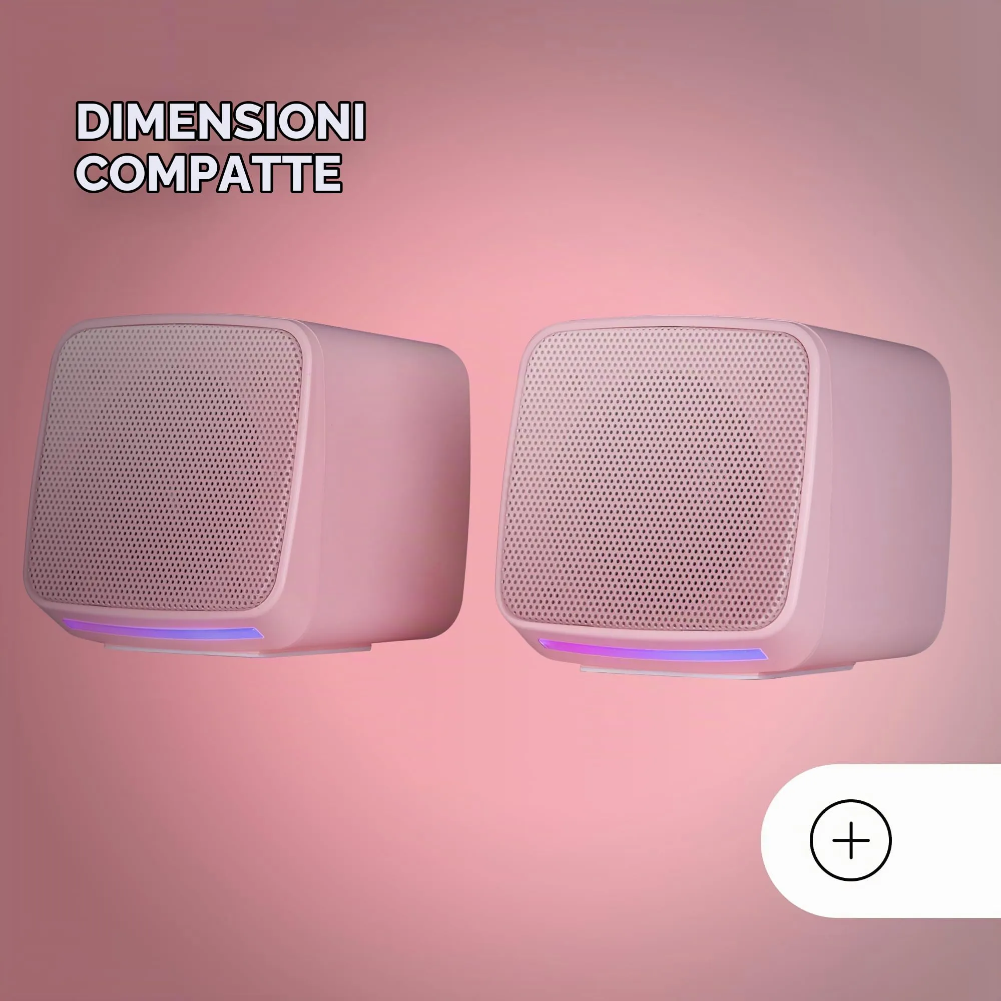 Mars Gaming MS-PRO Altoparlanti Compatti 10W RGB Flow, Rosa - immagine 3