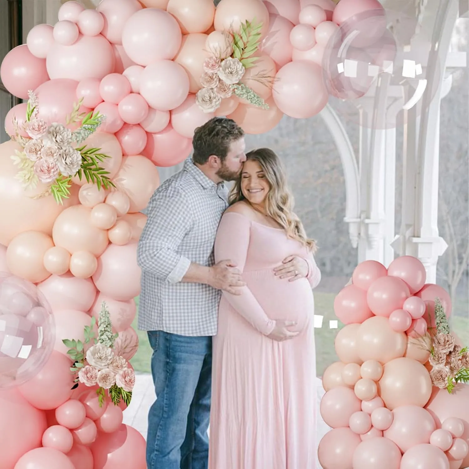 Netnology Kit Arco Ghirlanda Palloncini Rosa Nudo, 122 Pezzi - immagine 6