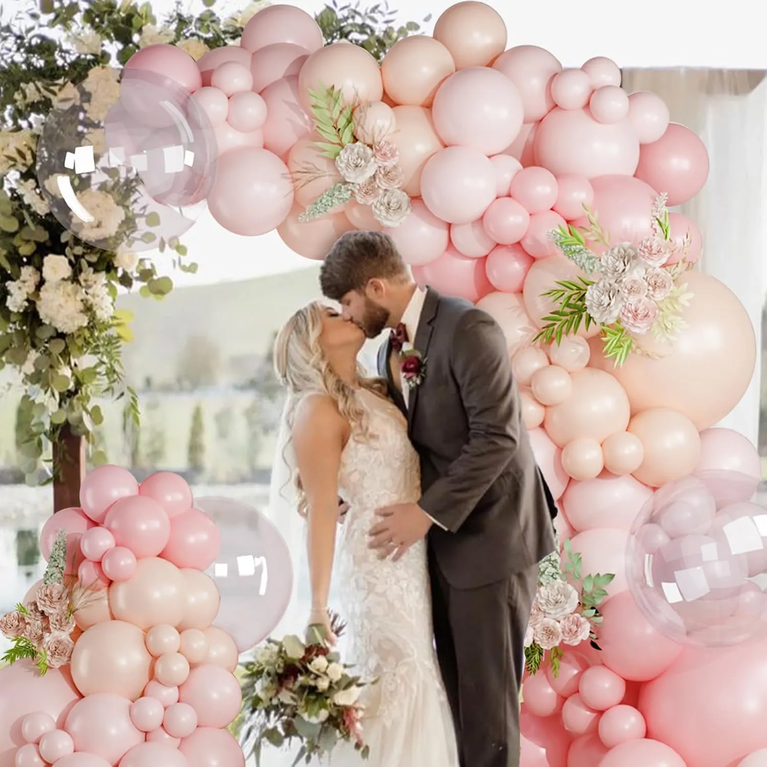 Netnology Kit Arco Ghirlanda Palloncini Rosa Nudo, 122 Pezzi - immagine 8