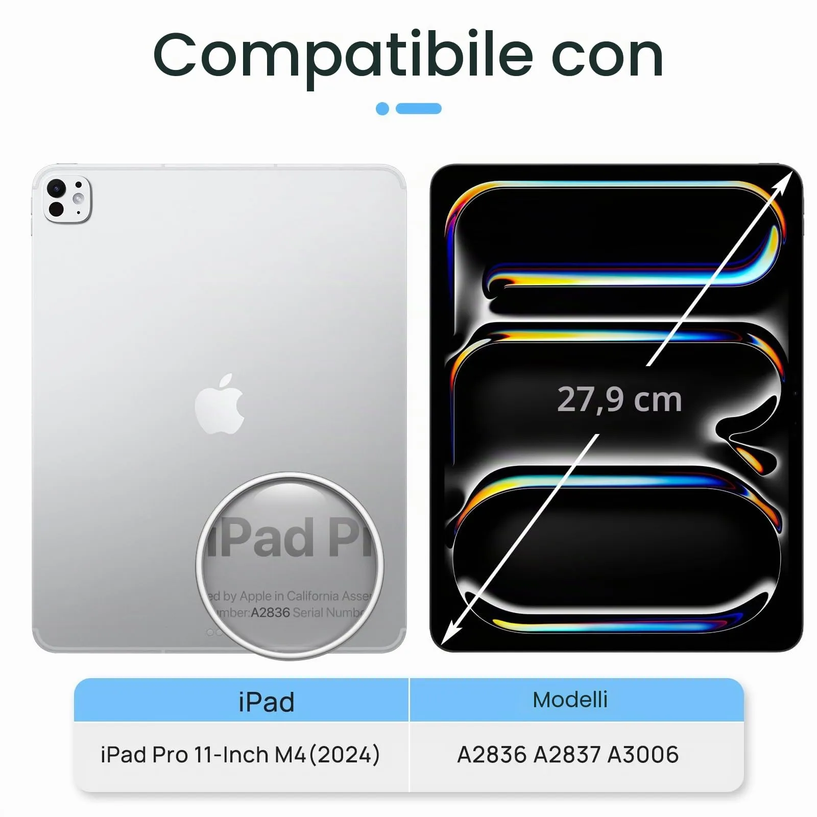Gerutek Pellicola Protettiva in Vetro Temperato per iPad Pro 11'' M5/M4 (2025/2024), 2 Pezzi - immagine 2