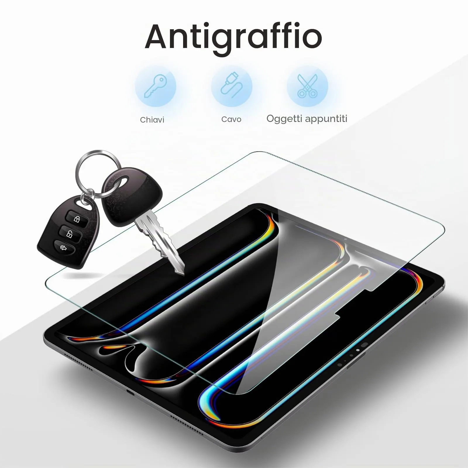 Gerutek Pellicola Protettiva in Vetro Temperato per iPad Pro 11'' M5/M4 (2025/2024), 2 Pezzi - immagine 5