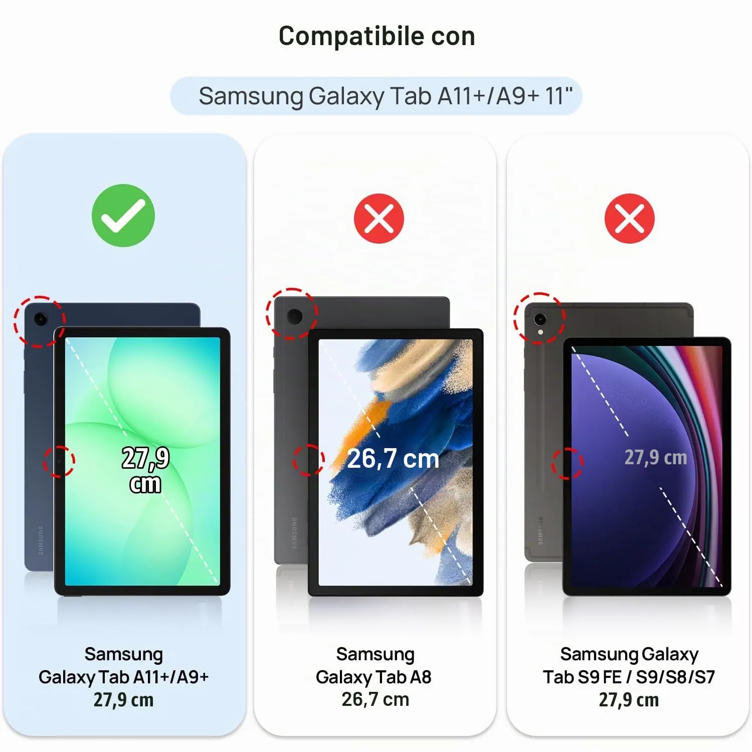Gerutek Pellicola Protettiva in Vetro Temperato per Samsung Galaxy Tab A11+ / A9+ (2 Pezzi) - immagine 2