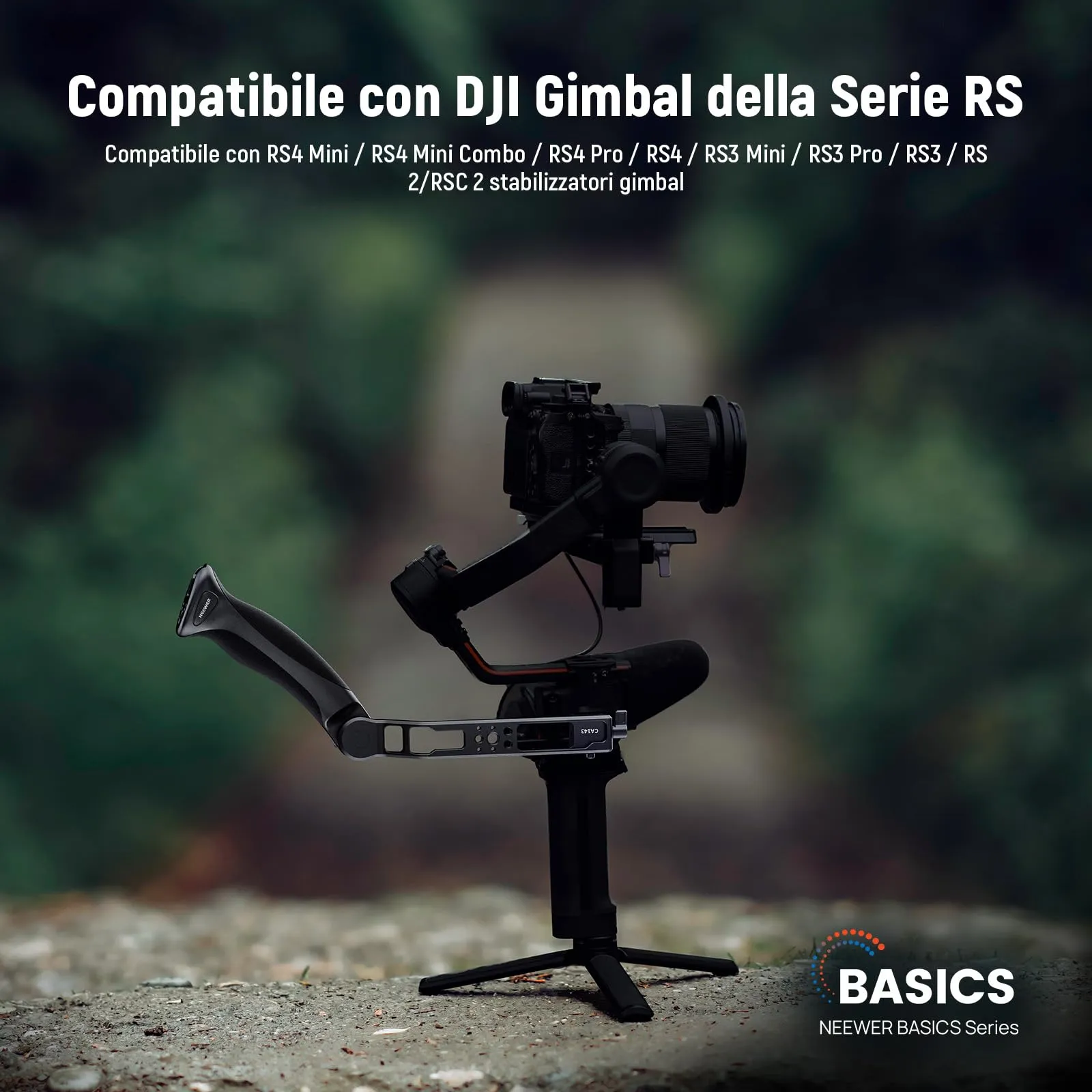 NEEWER Basic Adjustable Gimbal Handle for DJI Ronin RS4 Mini RS4 RS4 Pro RS3 Mini RS3 Pro RS2 RSC2, CA143 - immagine 2