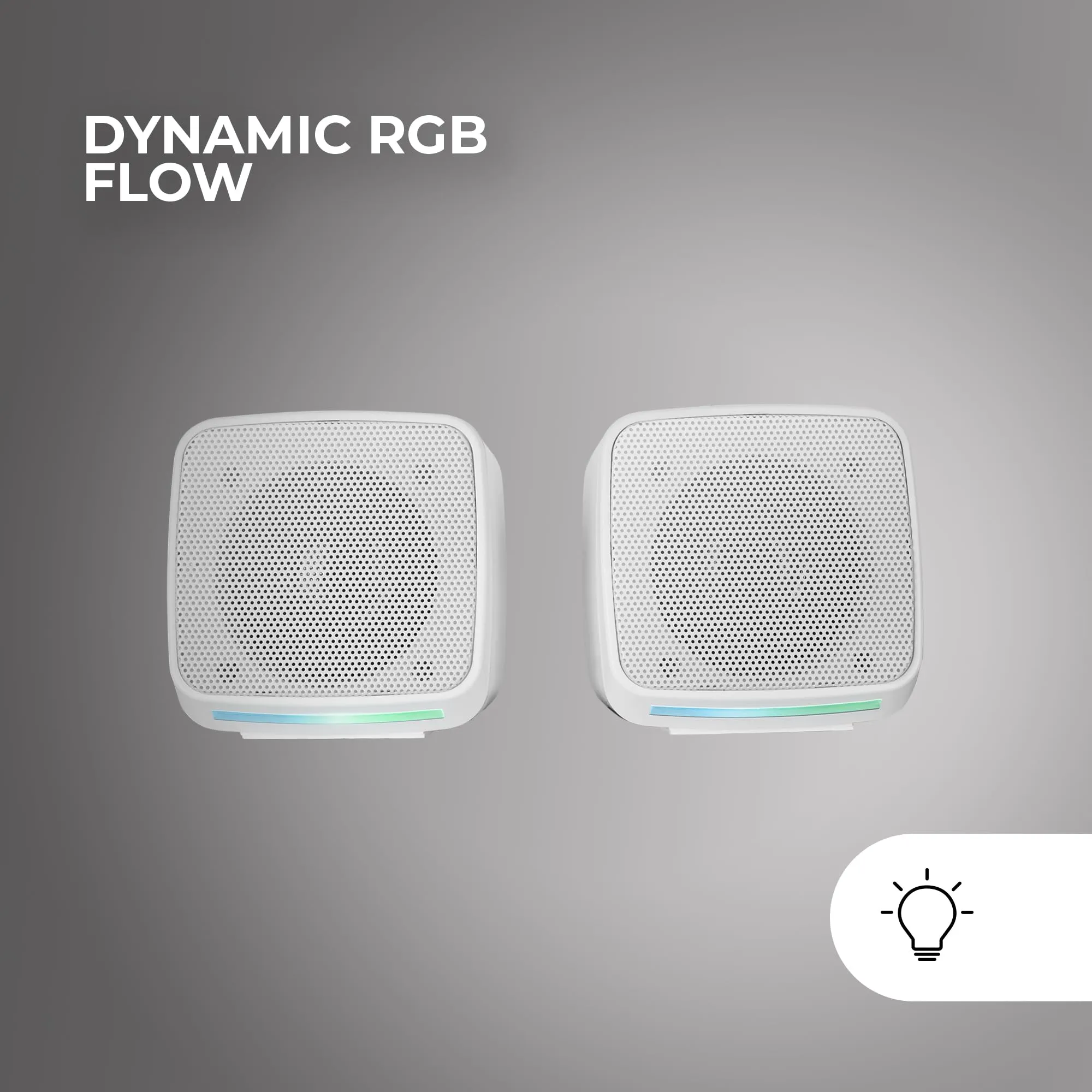 Mars Gaming MS-PRO Altoparlanti Compatti 10W RGB Flow, Bianco - immagine 4