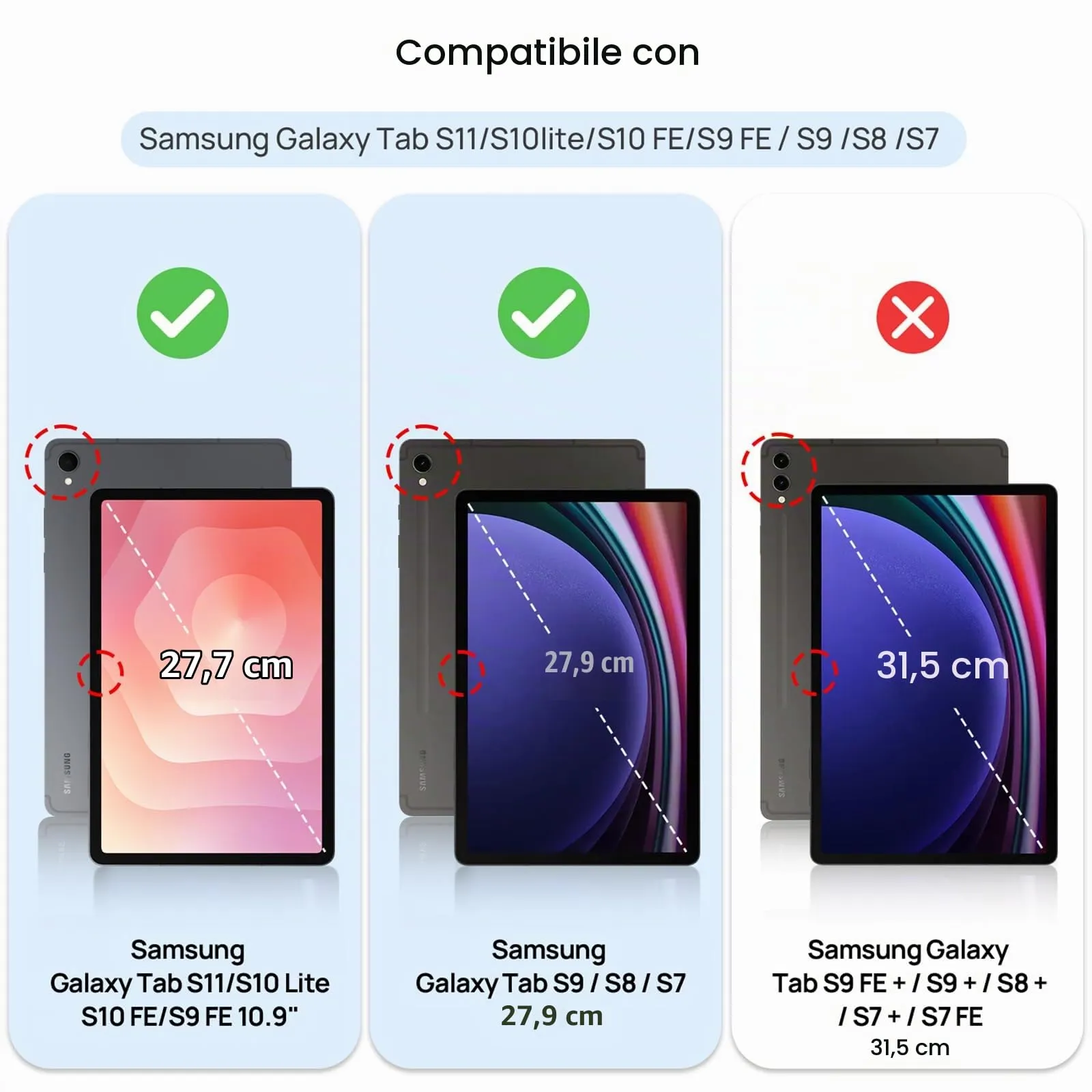 Gerutek Pellicola Protettiva in Vetro Temperato per Samsung Galaxy Tab S11, S10 Lite, S10 FE, S9 FE, S9, S8, S7 (2 Pezzi) - immagine 2