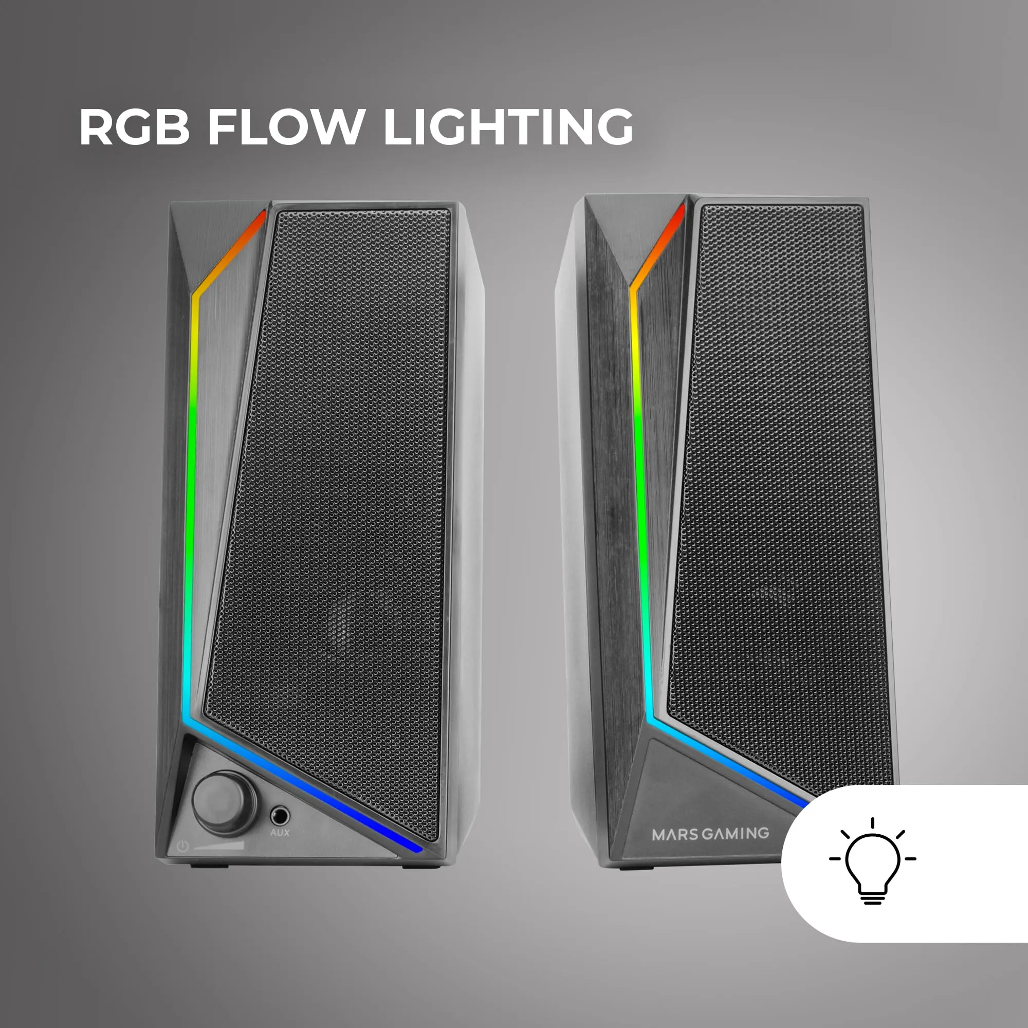 Mars Gaming MS72 Altoparlanti Gaming 15W RGB Flow, Nero - immagine 3