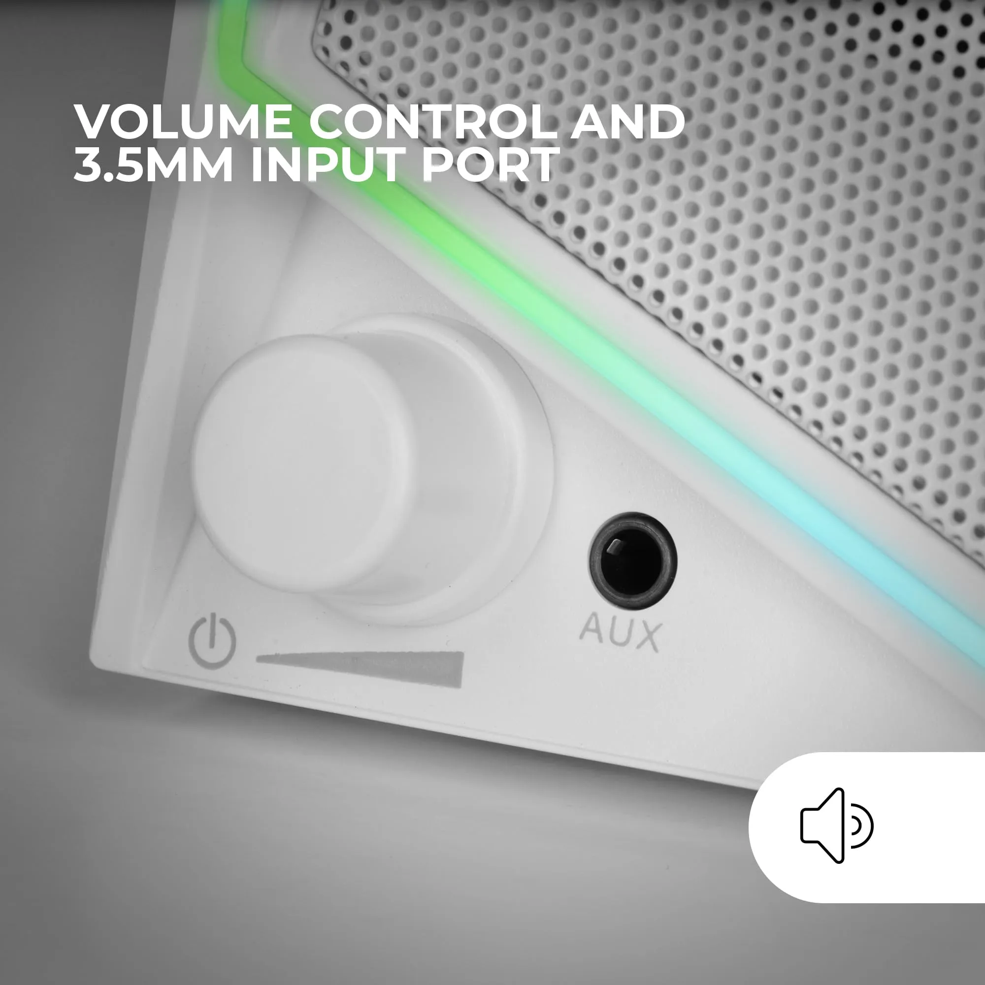 Mars Gaming MS72 Altoparlanti Gaming 15W RGB Flow, Bianco - immagine 5
