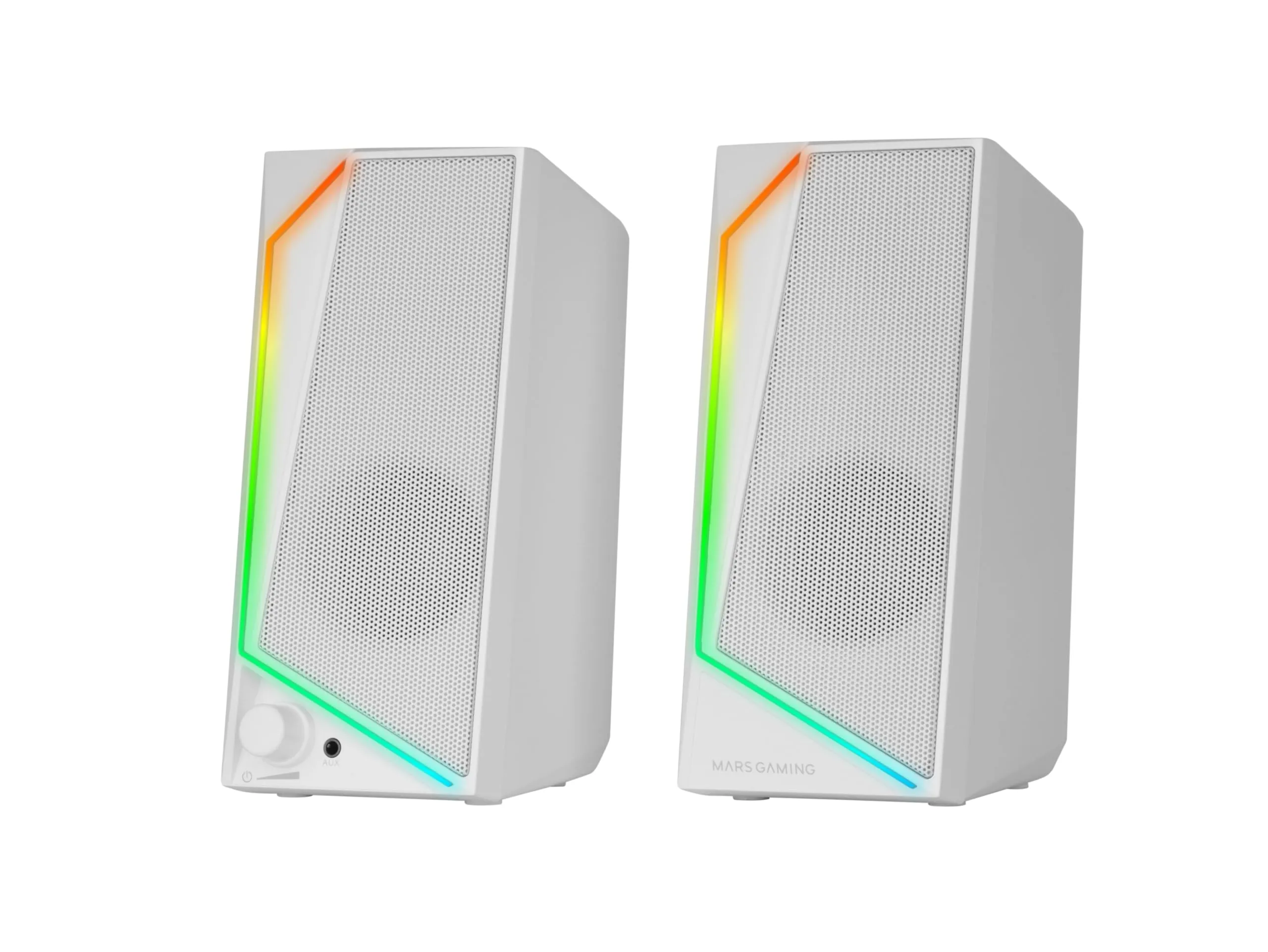 Mars Gaming MS72 Altoparlanti Gaming 15W RGB Flow, Bianco - immagine 6