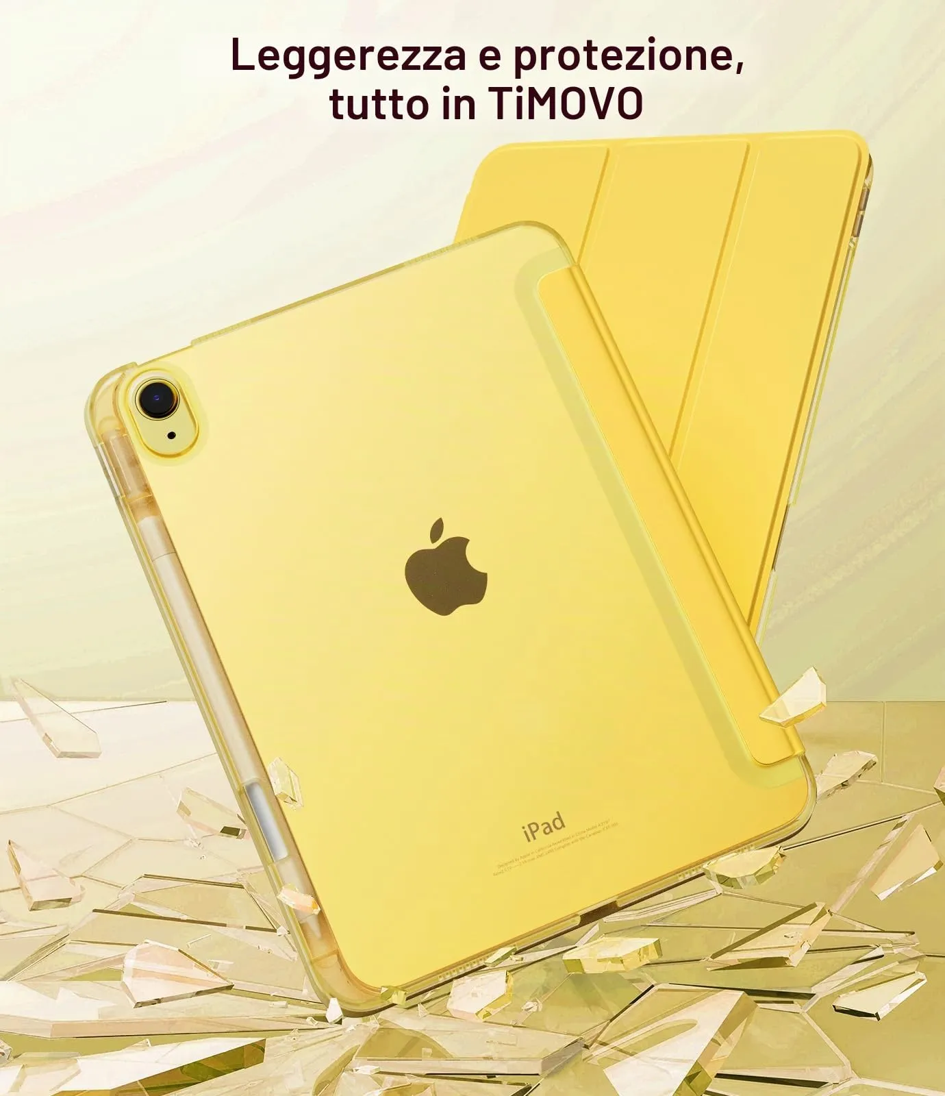 TiMOVO Custodia per iPad 11 Gen 11" e iPad 10 Gen 10,9", Giallo Chiaro - immagine 7