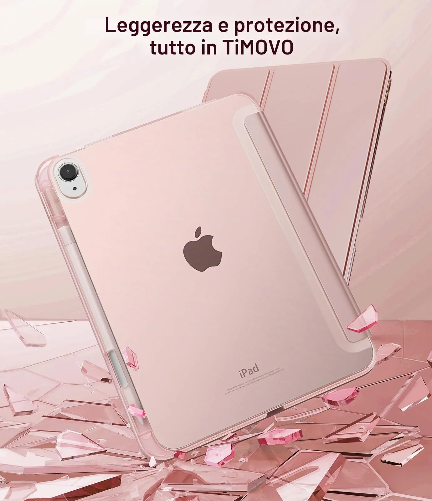 TiMOVO Custodia per iPad 11 Gen 11" e iPad 10 Gen 10,9" (A3354 A3355 A3356 A2696 A2757 A2777 A3162), Oro Rosa - immagine 7