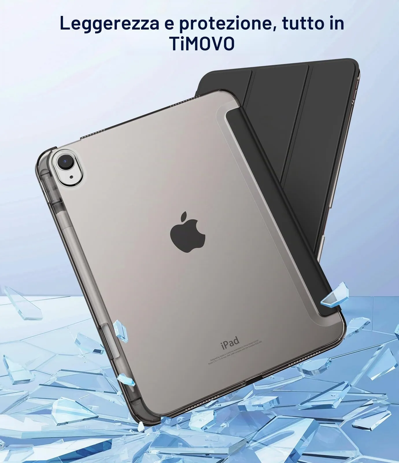 TiMOVO Custodia per iPad 11" (A16) e iPad 10 Generazione 10,9", Nero - immagine 7