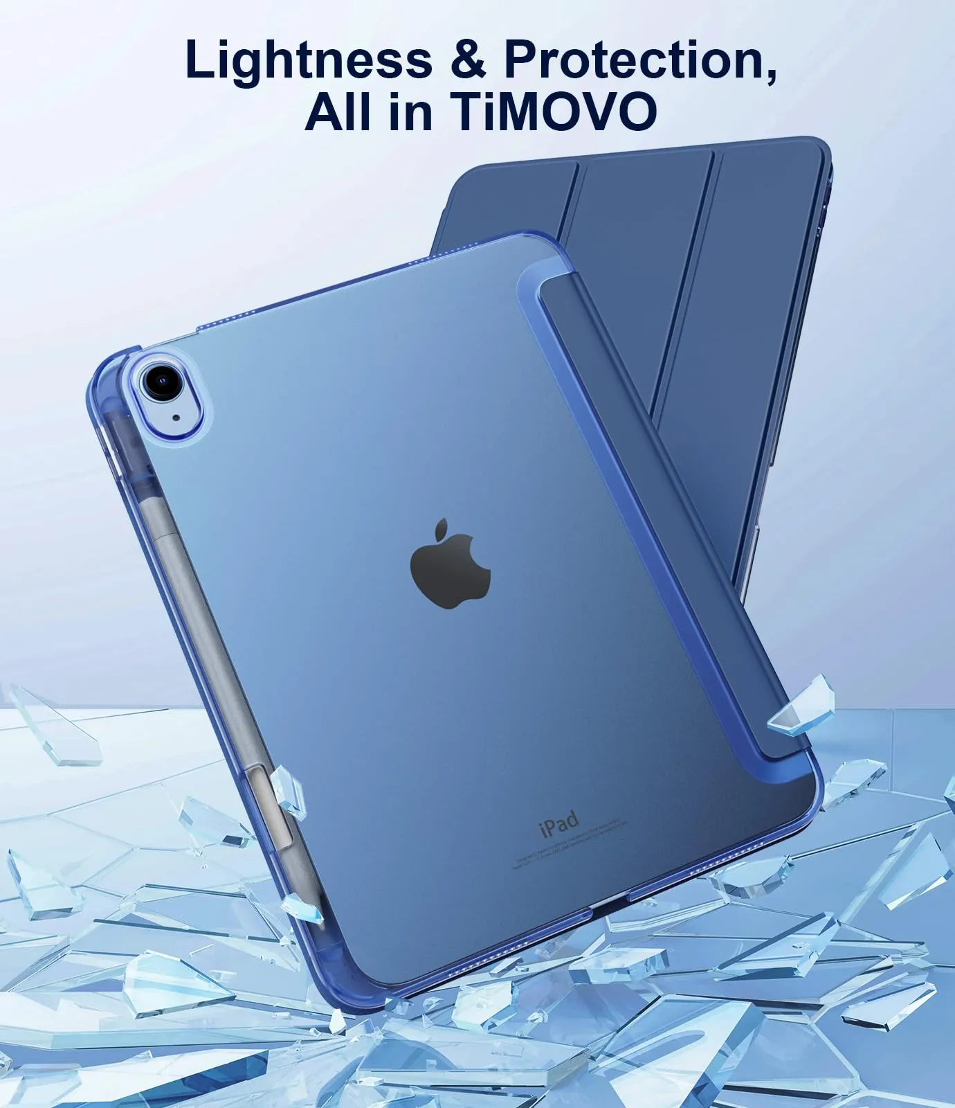 TiMOVO Cover per iPad 11" (11ª Gen 2025) e iPad 10,9" (10ª Gen 2022), Grigio Blu - immagine 7