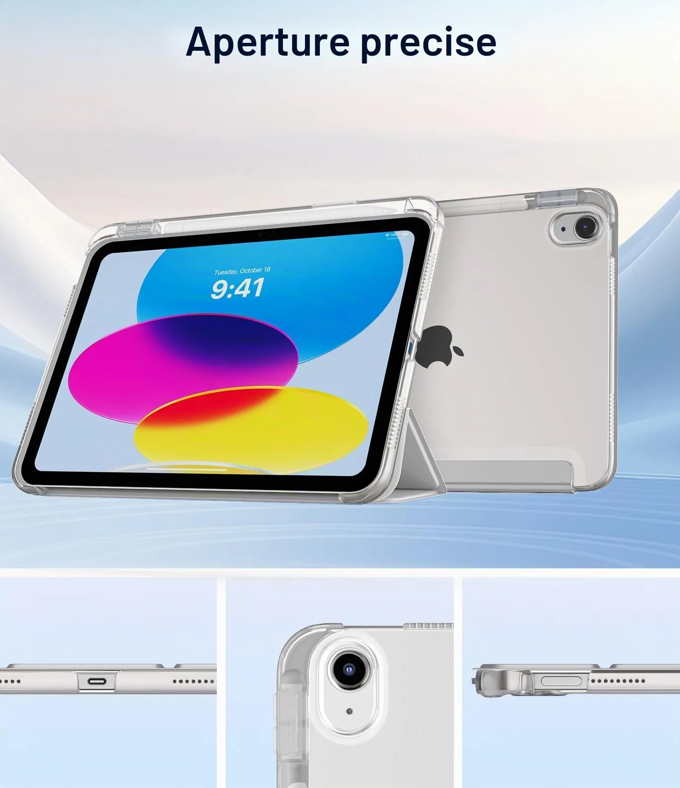 TiMOVO Custodia per iPad 11" (A16) e iPad 10.9" (10ª Generazione), Grigio Albicocca - immagine 8