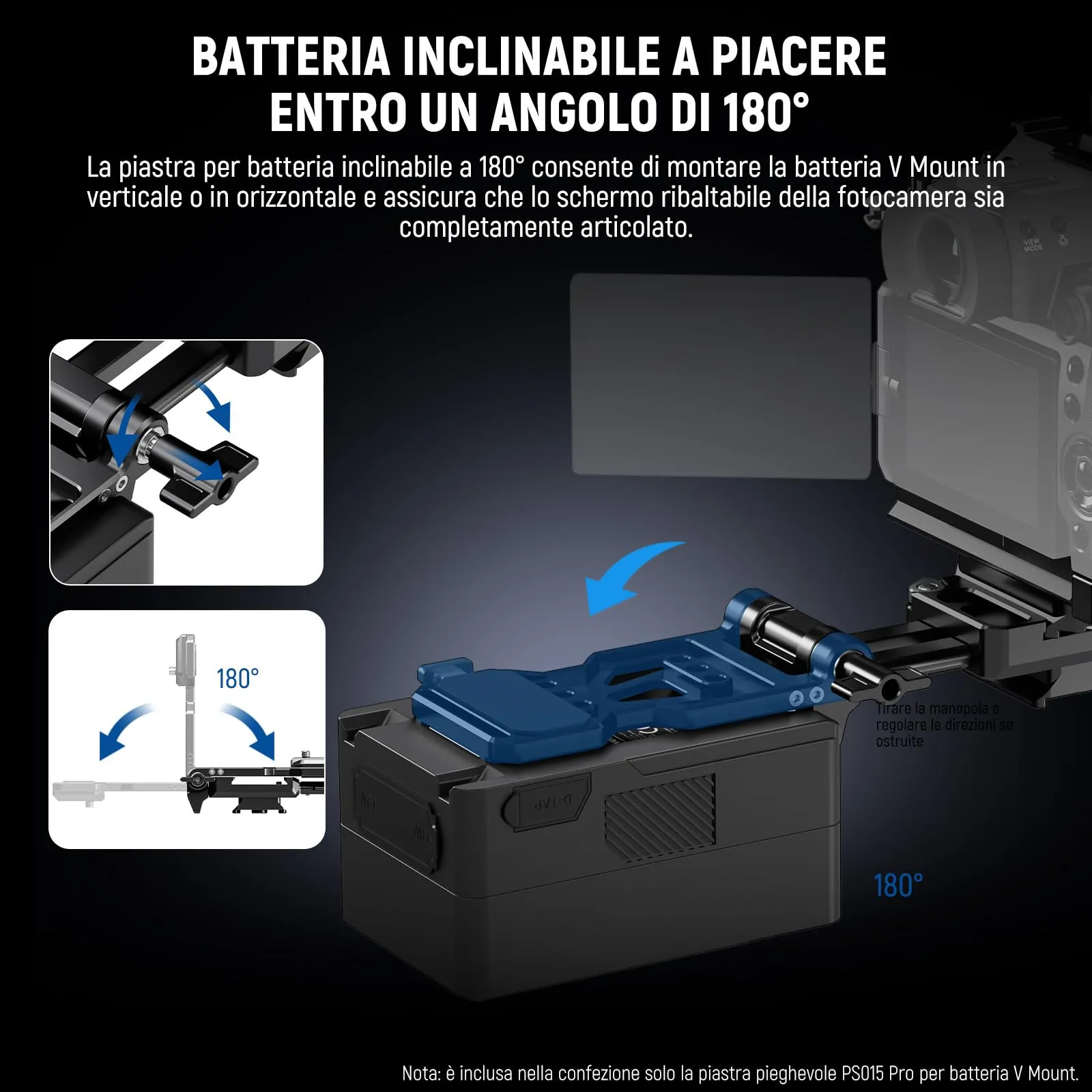 NEEWER Piastra per Batteria V Mount con Rilascio Rapido Tipo Arca - immagine 7