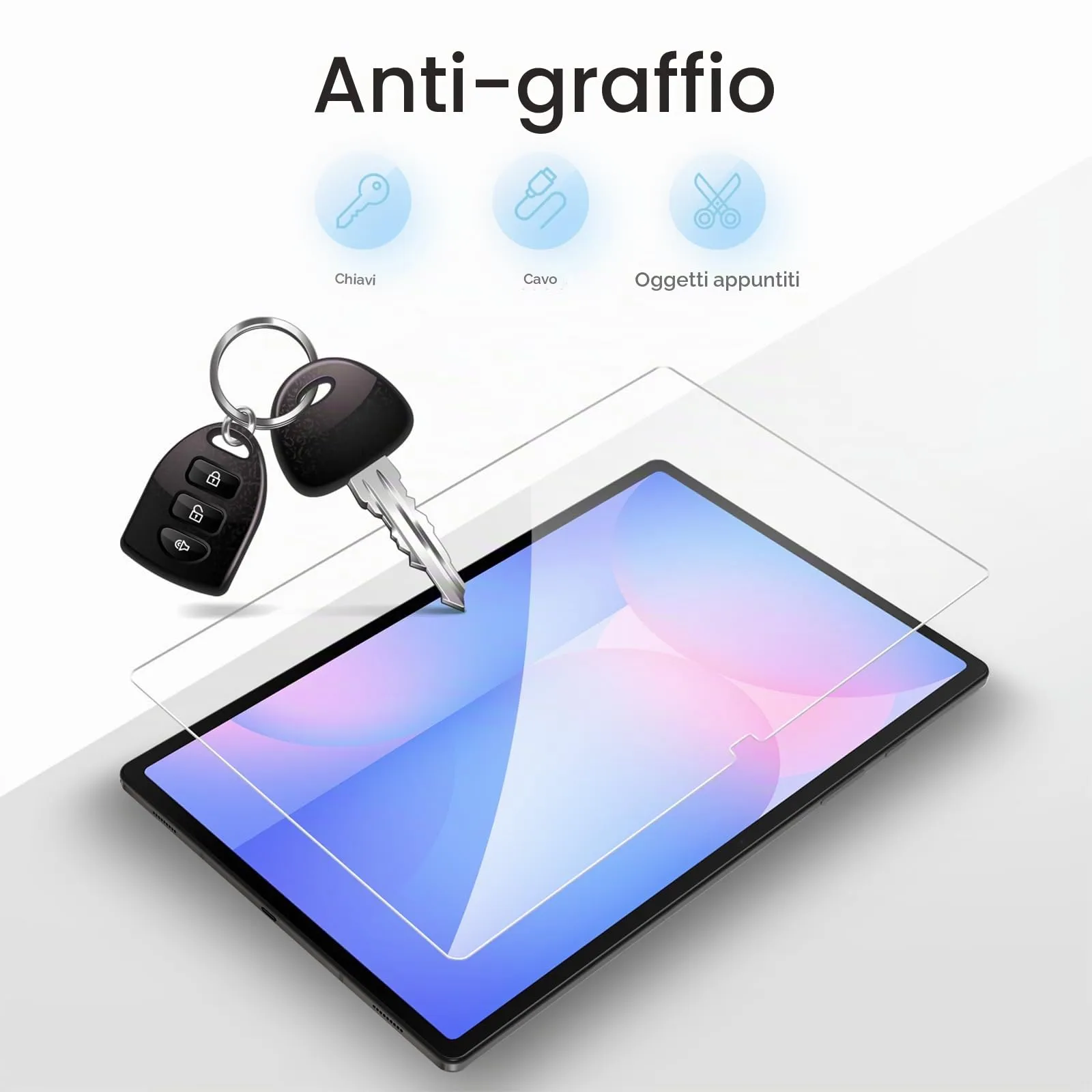 Gerutek Pellicola in Vetro Temperato per Samsung Galaxy Tab S10 FE Plus 13,1'' (2025) - immagine 4