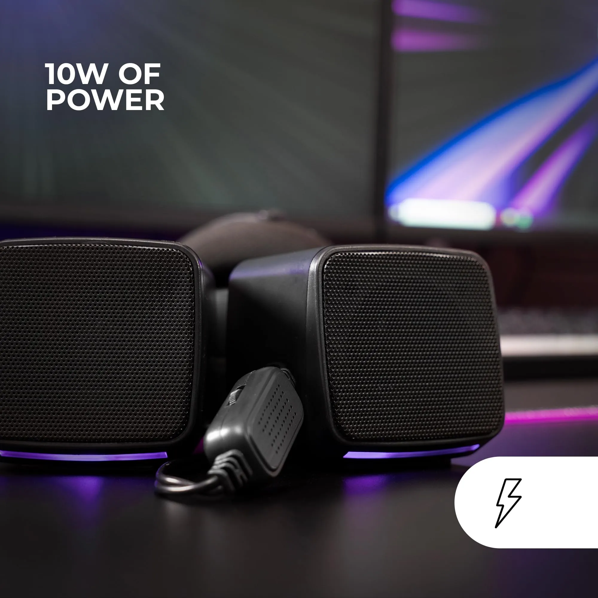 Mars Gaming MS-PRO Altoparlanti Compatti 10W RGB Flow Dinamica, Nero - immagine 2