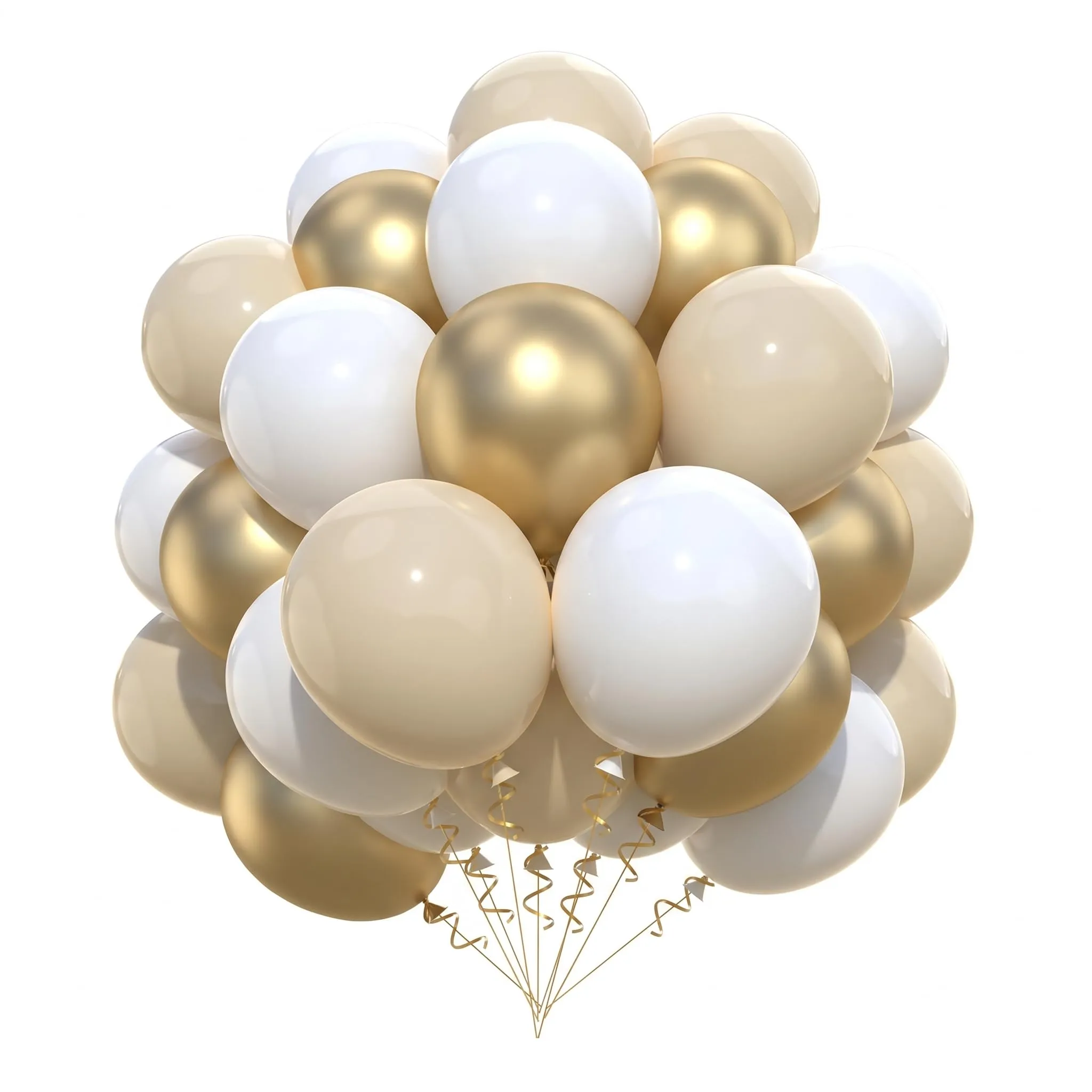 Netnology Palloncini Oro Bianco, Set di 52 Pezzi, 12 Pollici - immagine 1